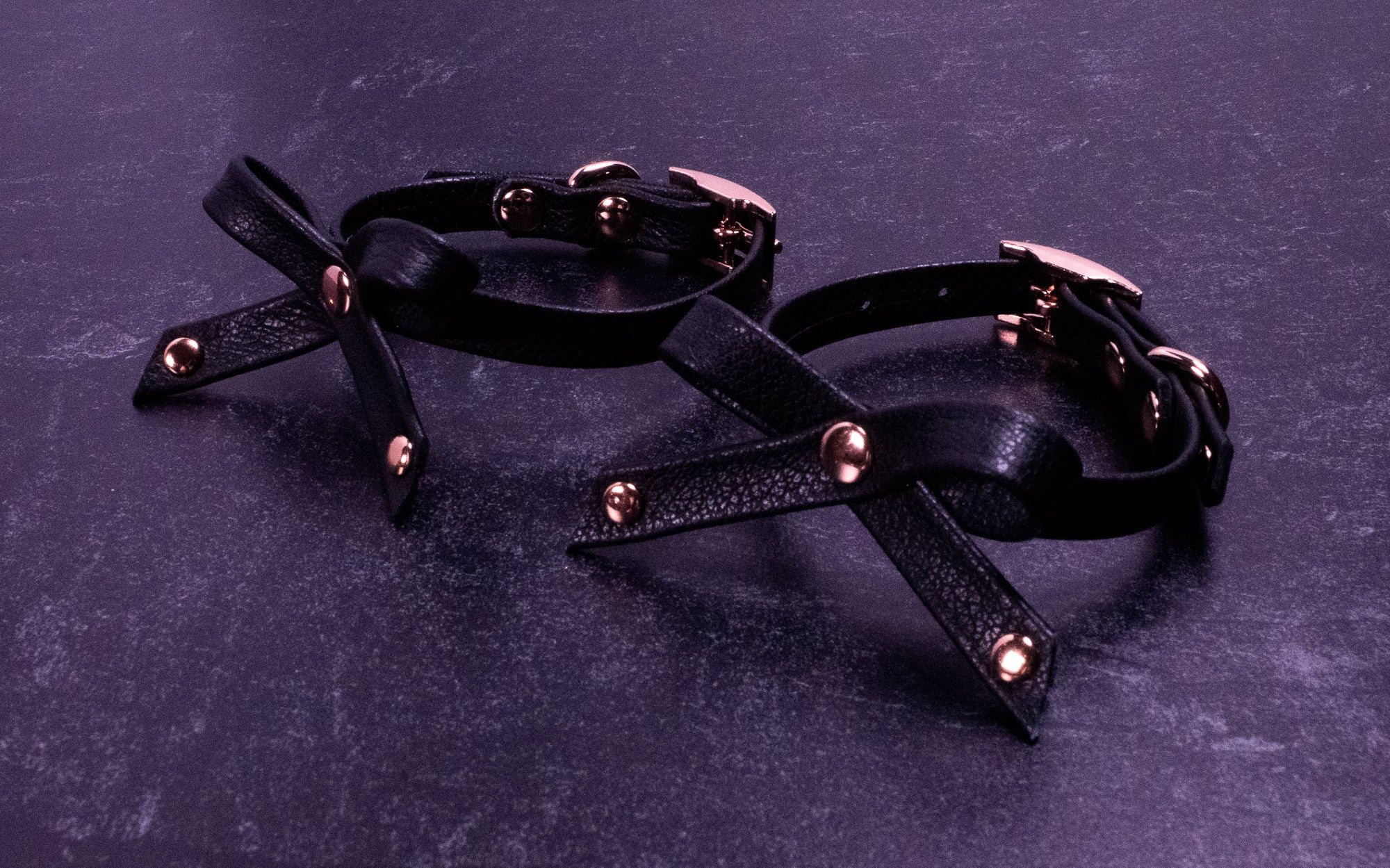 Coquette Black Leather Cuffs _ LIMITED _
