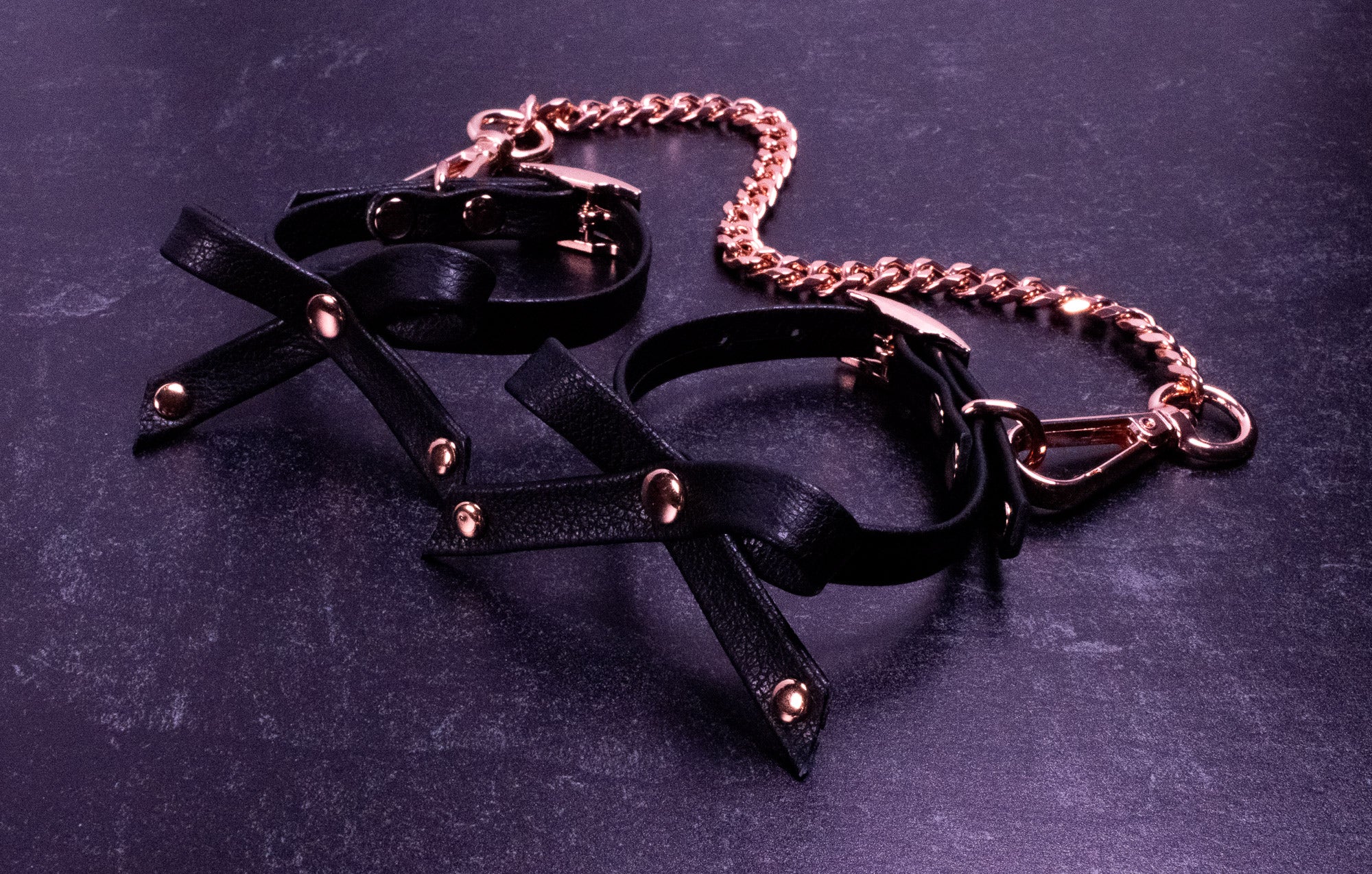 Coquette Black Leather Cuffs _ LIMITED _