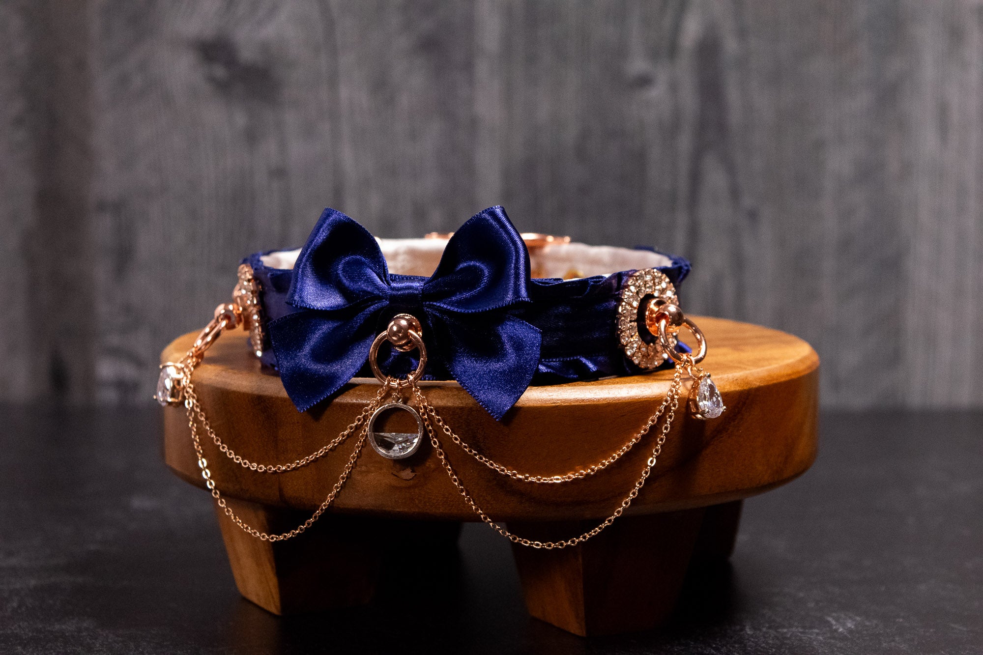 Navy and Rose Gold Deluxe Collar