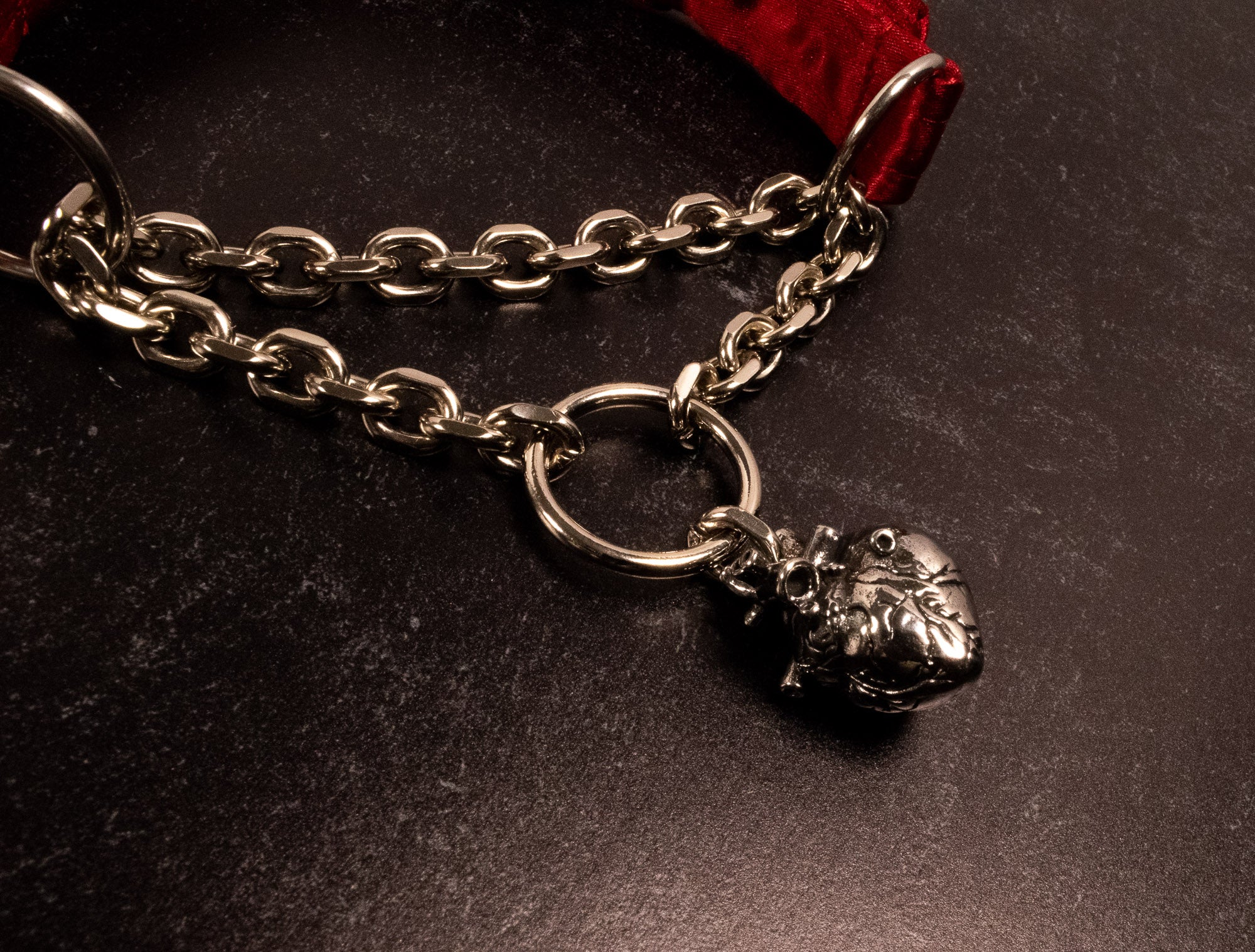 Design Your Own "Tethered Pulse" Luxury Satin Martingale Collar