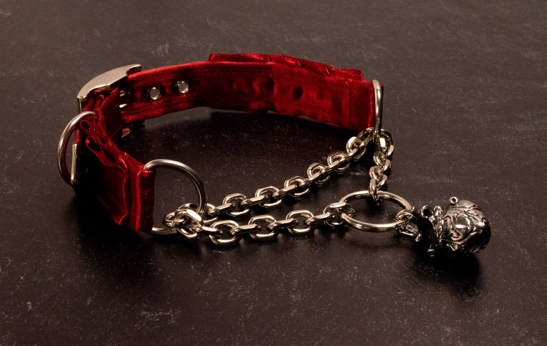 Design Your Own "Tethered Pulse" Luxury Satin Martingale Collar