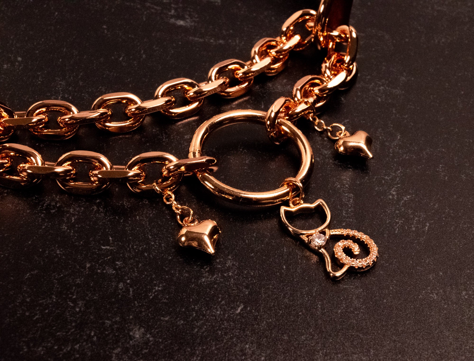 12.5" - 15" Oxblood Leather Kitten Martingale Collar _ LIMITED _