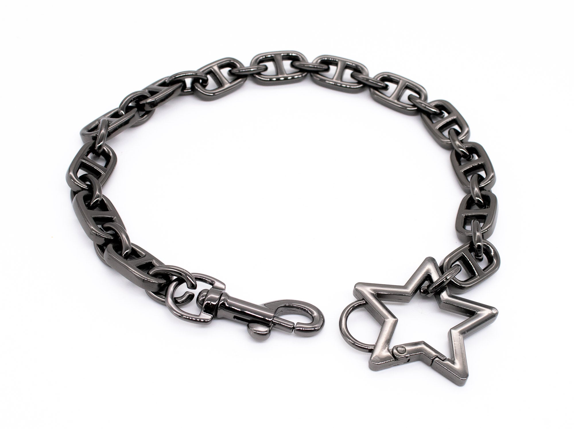 Chunky Chain Star Collar in Gunmetal