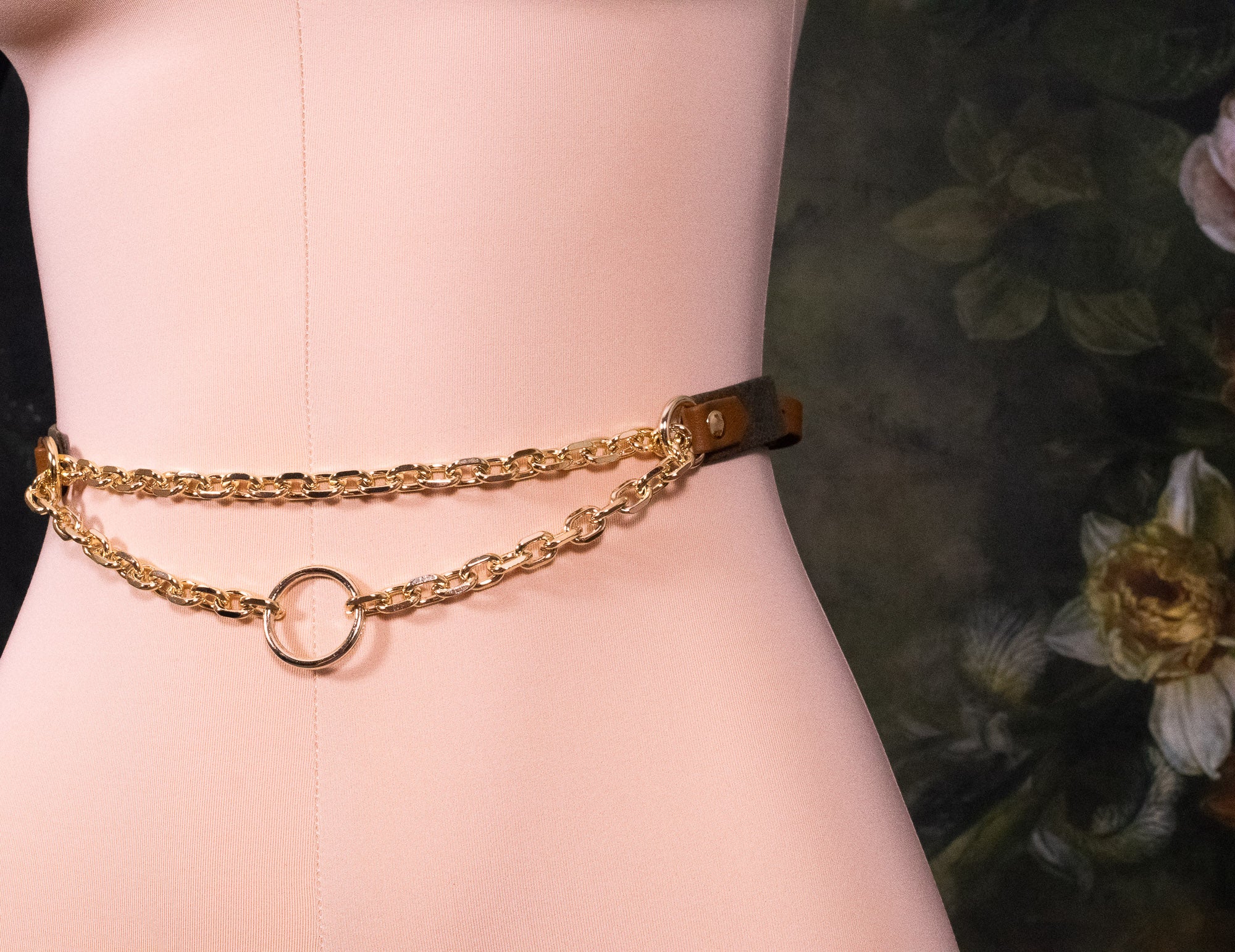 MARTINGALE BELT - Olive Bark & Tan Leather _ LIMITED _