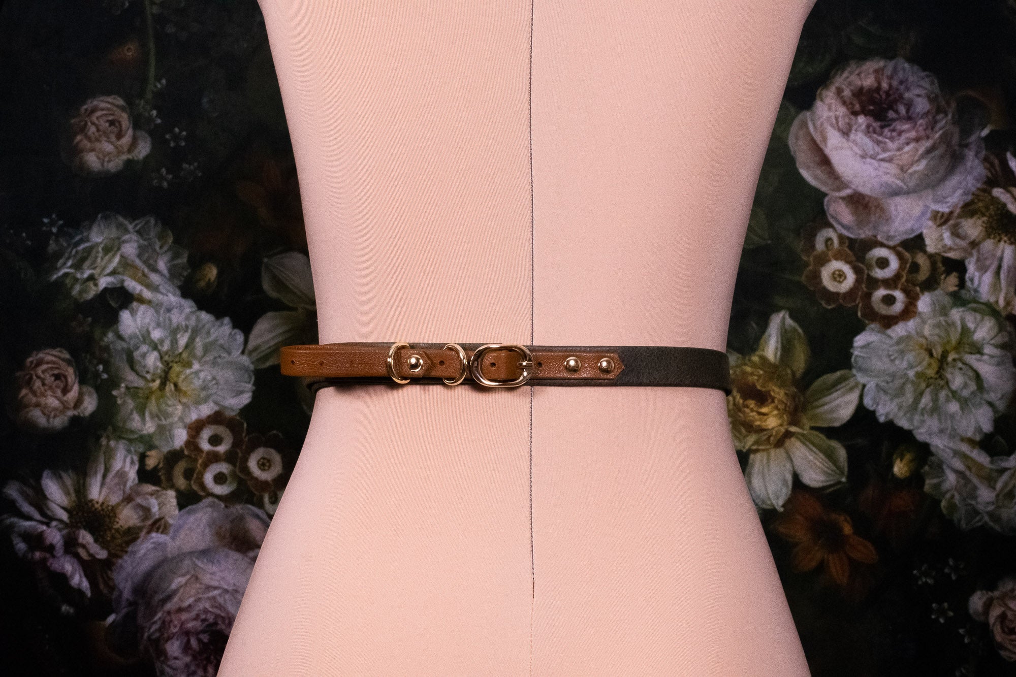 MARTINGALE BELT - Olive Bark & Tan Leather _ LIMITED _