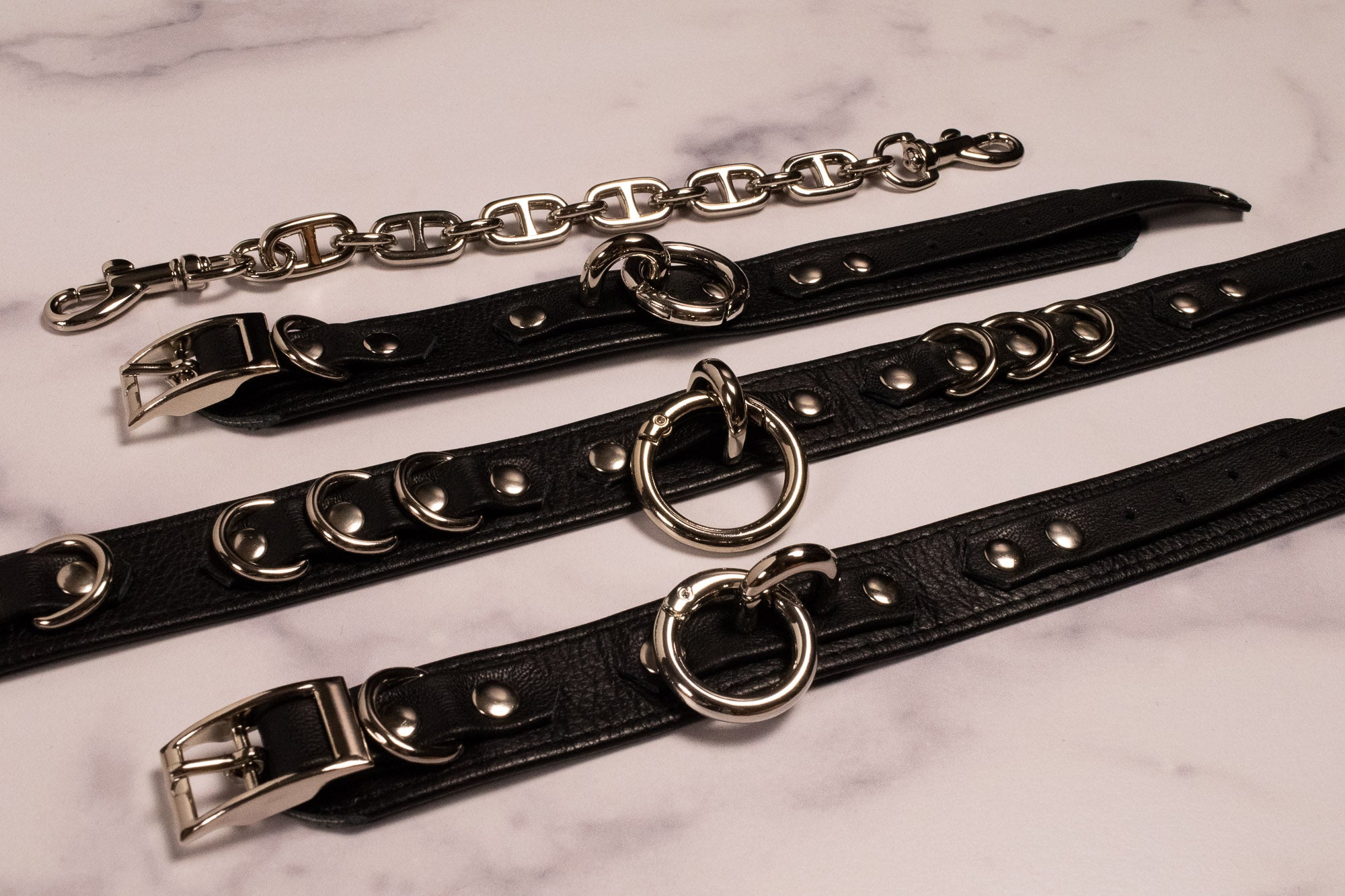 'Heavy Duty' — Black Leather Collar _ LIMITED _