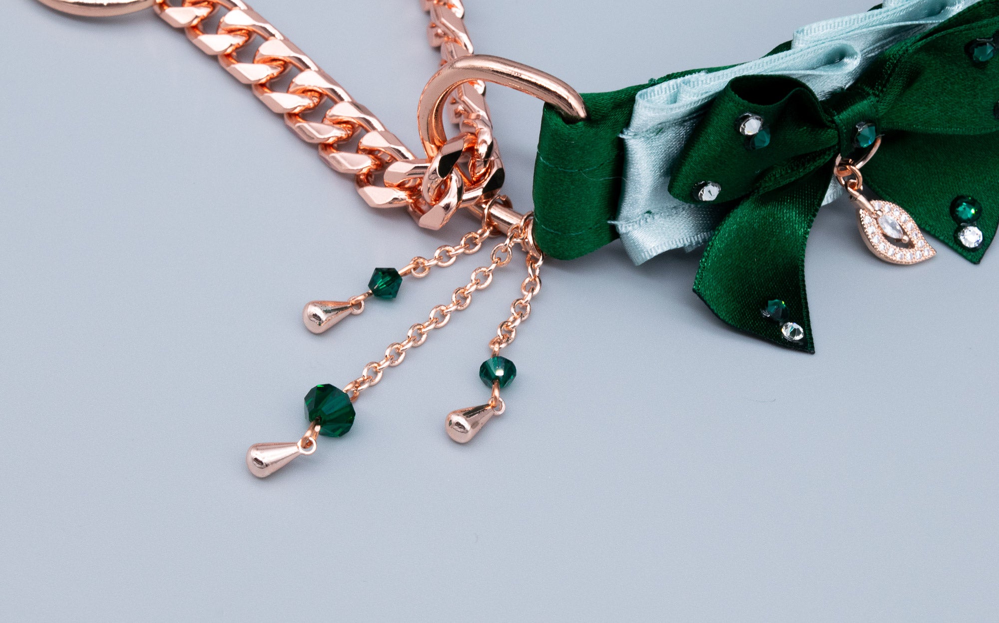 Hunter Green & Seafoam Luxury Martingale Collar