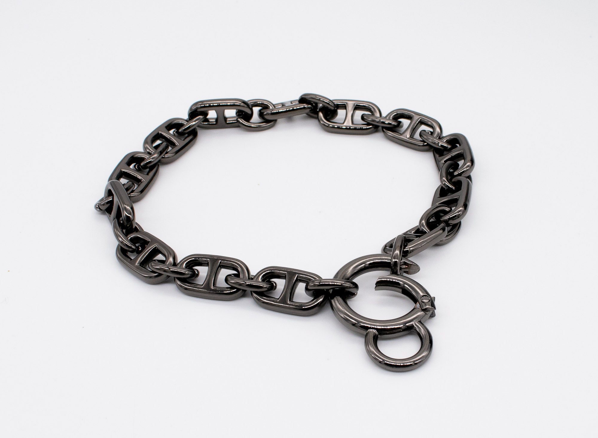 Chunky Chain Collar in Gunmetal and Silver