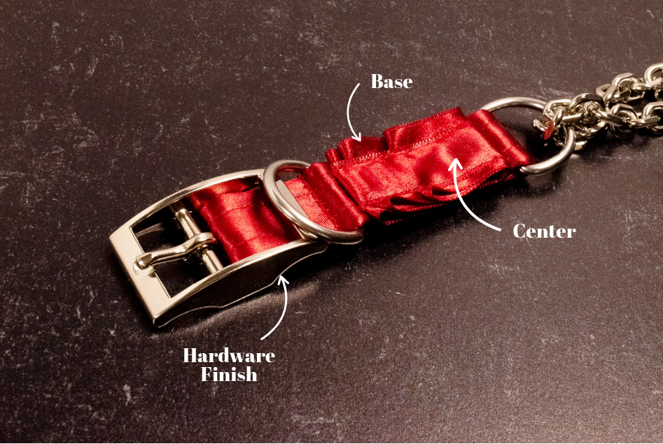 Design Your Own "Chained Up" Luxury Satin Martingale Collar