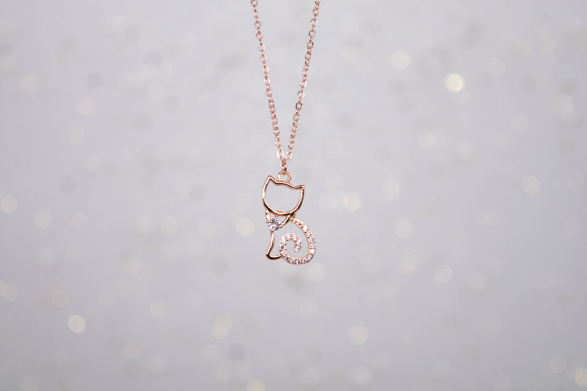 Luxe Kitten ~ Discreet Rose Gold Ownership Necklace
