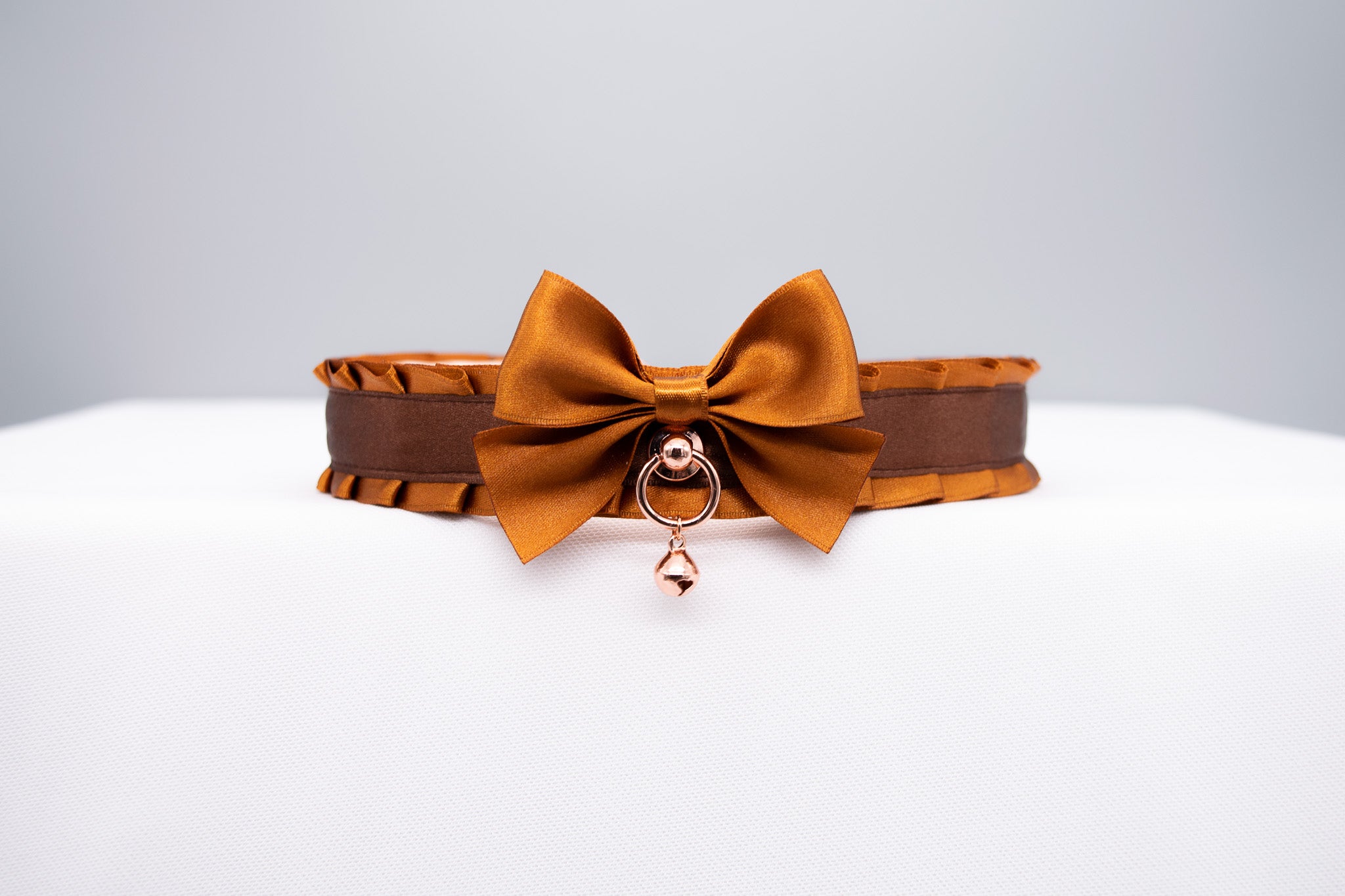 Caramel and Chocolate Brown Collar and Leash Set