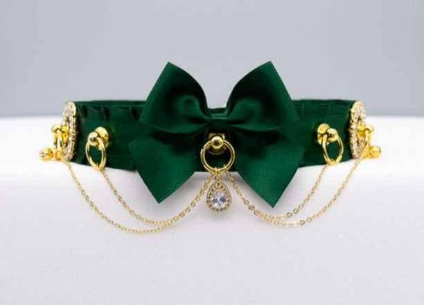 Luxury Hunter Green Chained Collar