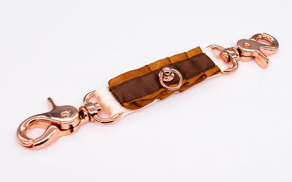 Caramel and Chocolate Brown Rose Gold Cuff Connector