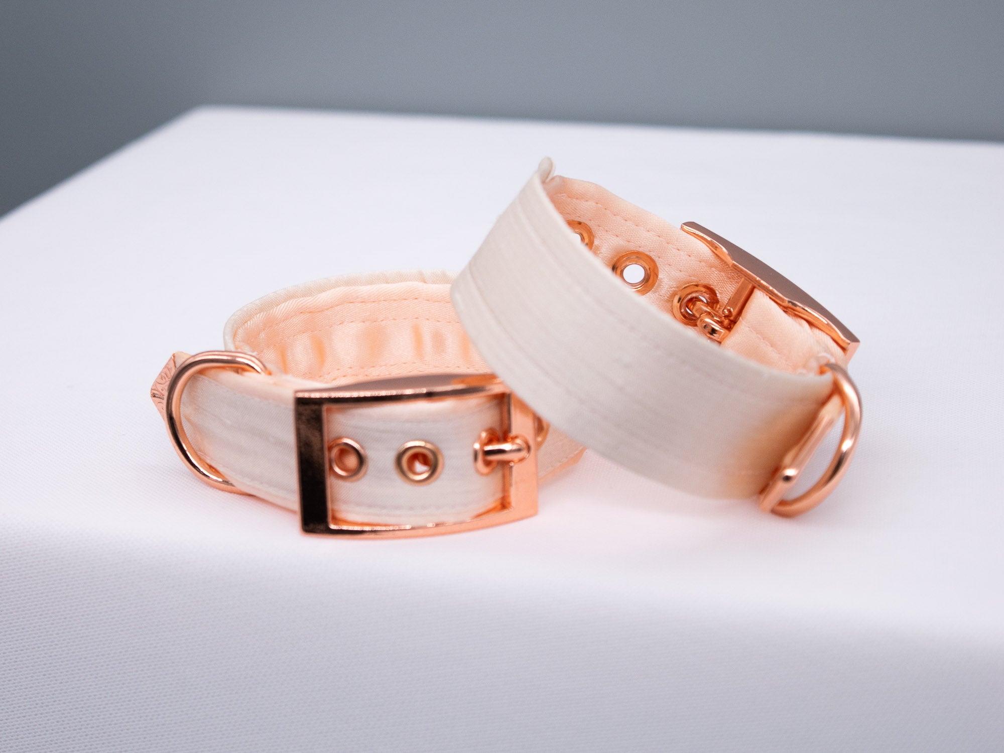 French Raw Silk ~ Rose Gold Cuffs