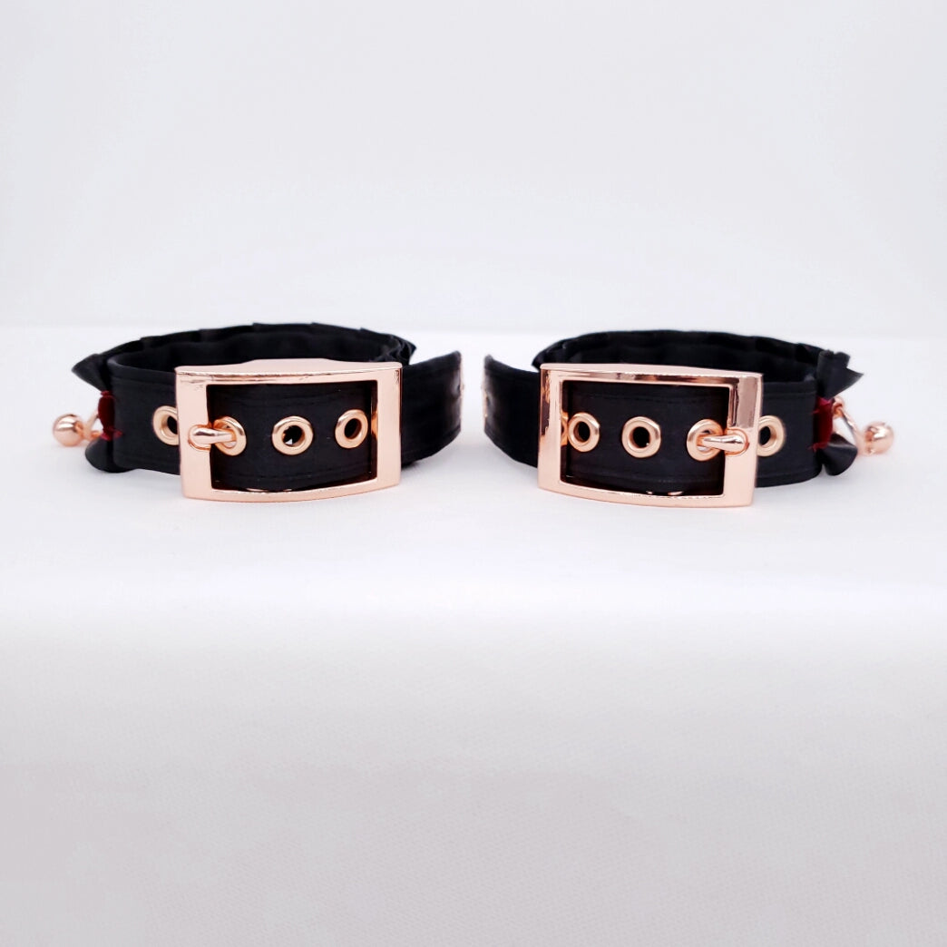 Luxury Black & Maroon Velvet Cuffs