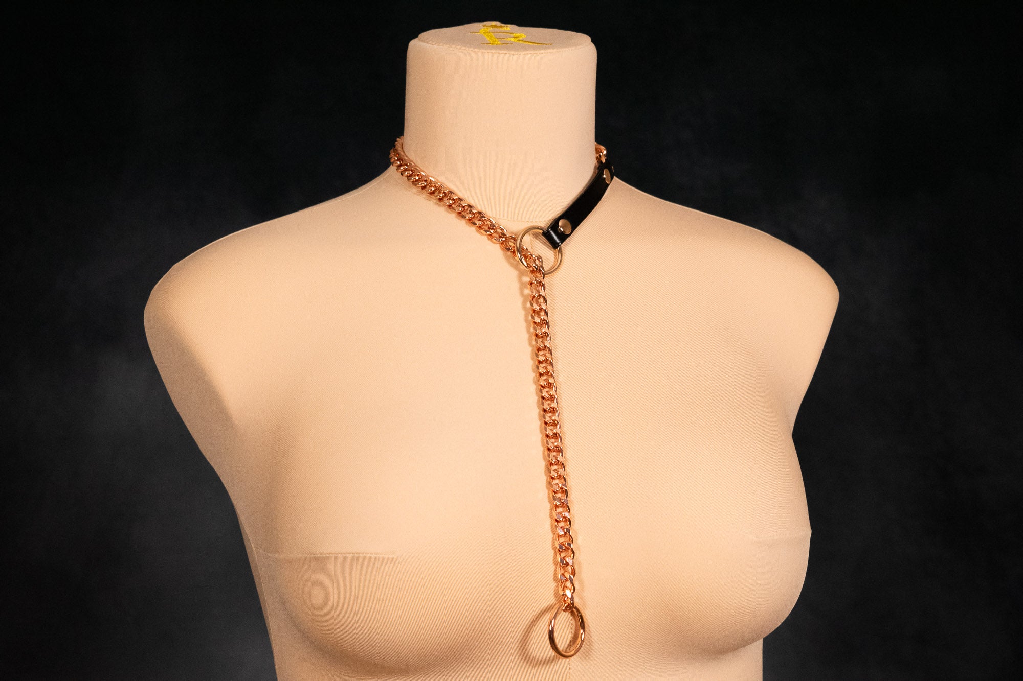 Split Leather Slip Chain Collar