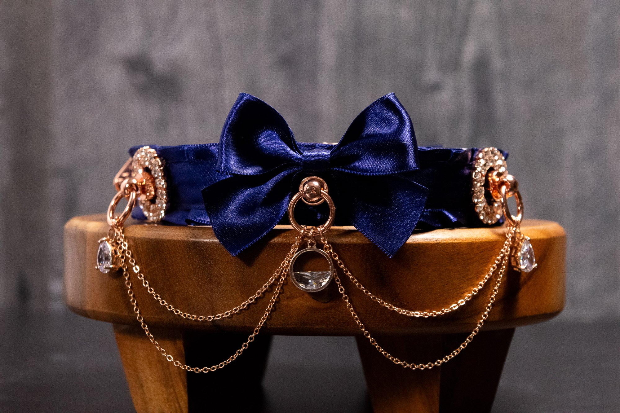 Navy and Rose Gold Deluxe Collar