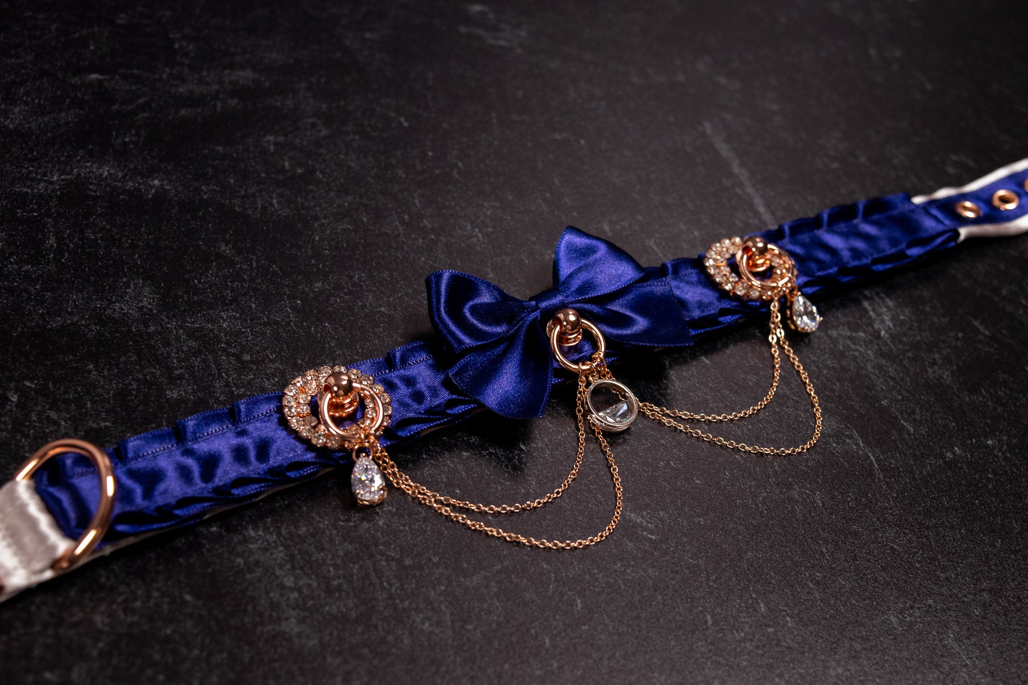 Navy and Rose Gold Deluxe Collar