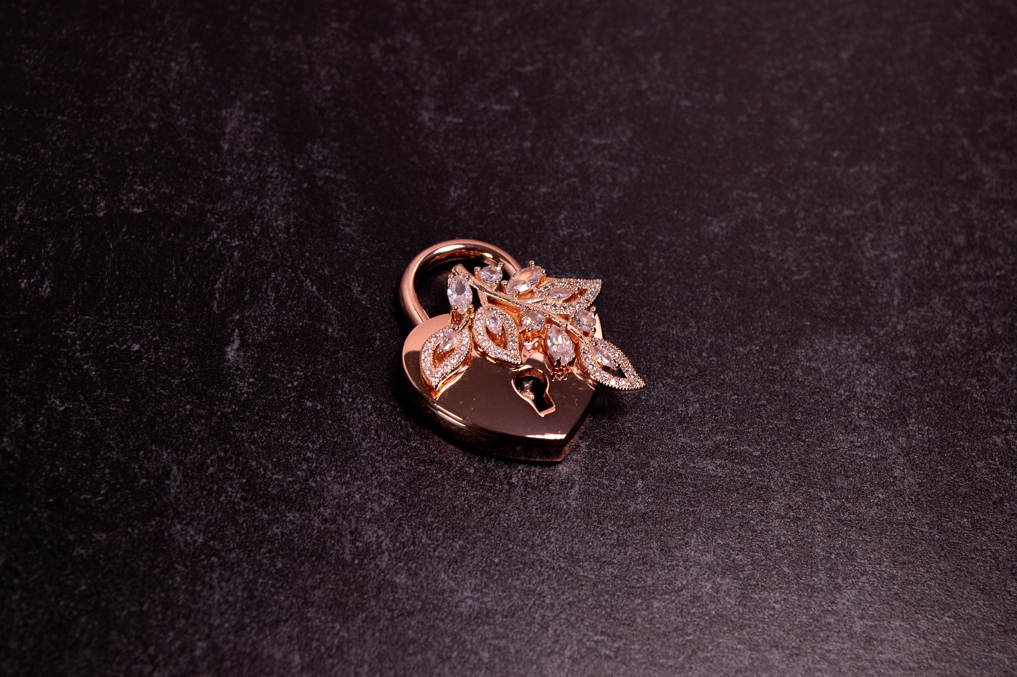 Rose Gold Deluxe "Luxury Leaf" Lock Slip Chain Collar _ LIMITED _