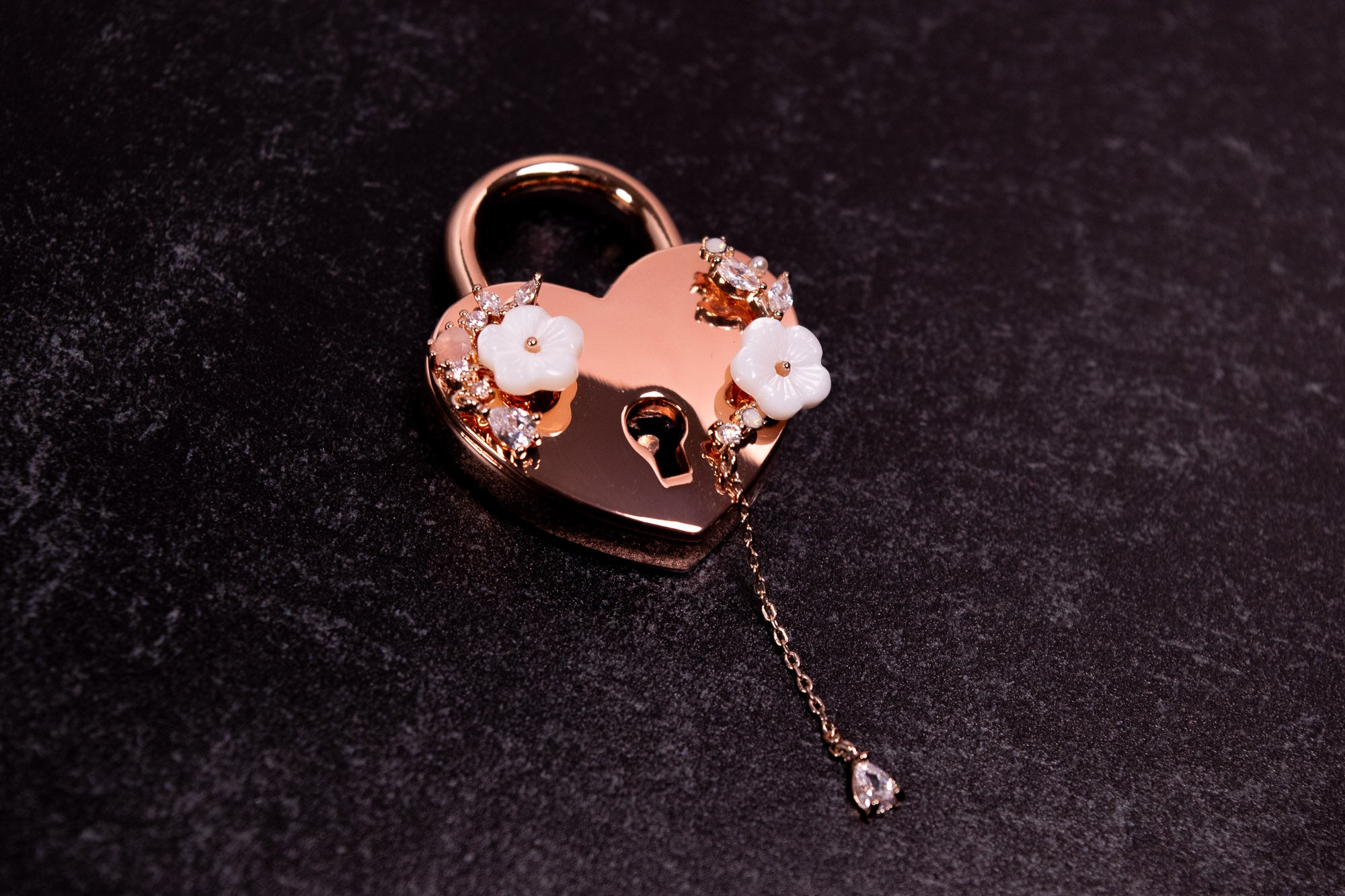 Rose Gold Deluxe Floral Lock _ LIMITED _