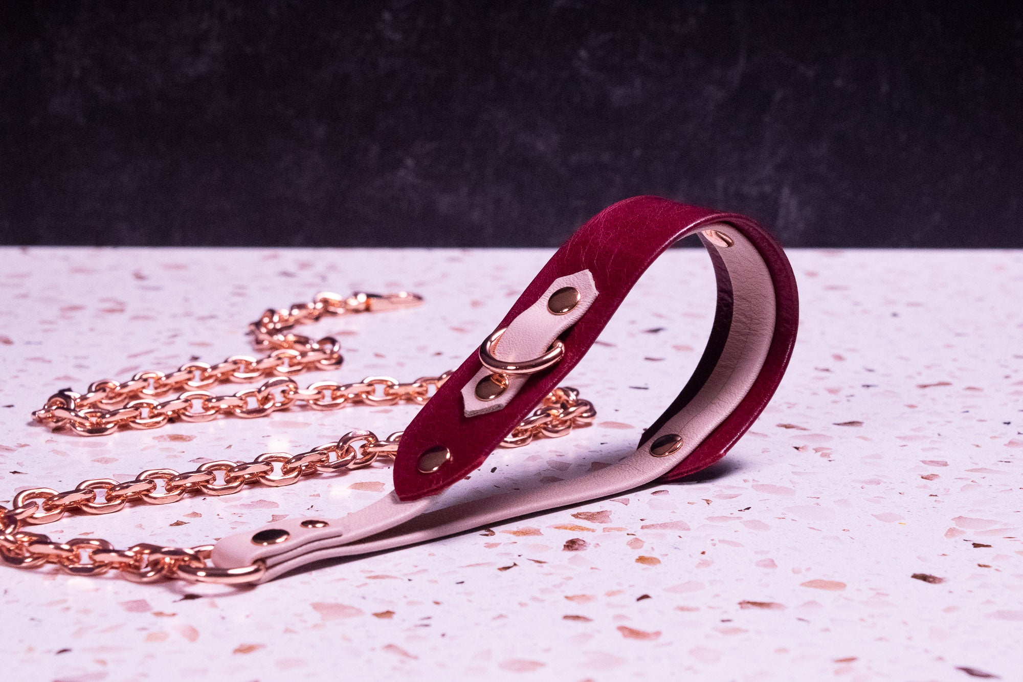 Cherry Leather Leash _ LIMITED _