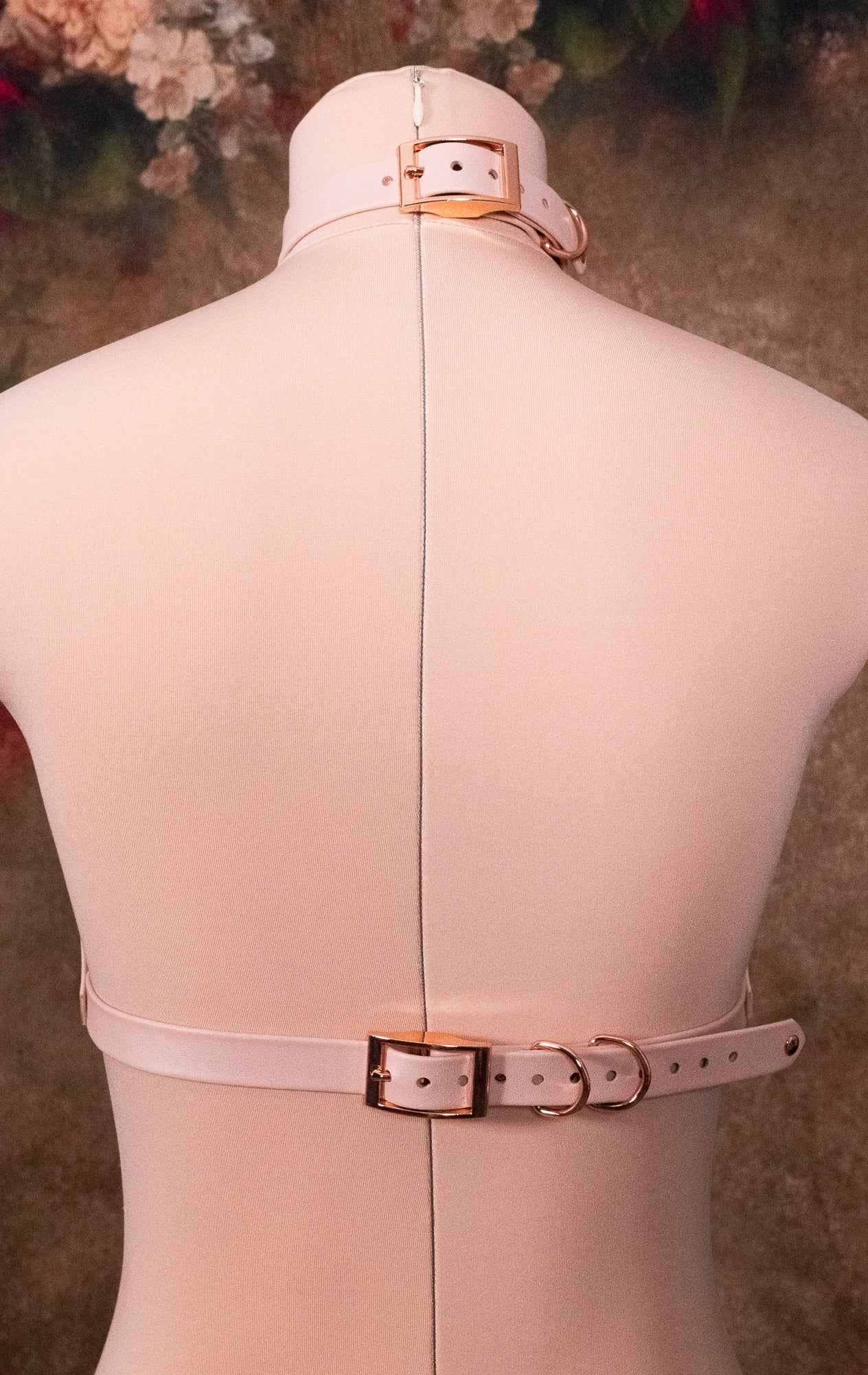 BUST HARNESS - Rose Gold Leather _ LIMITED _