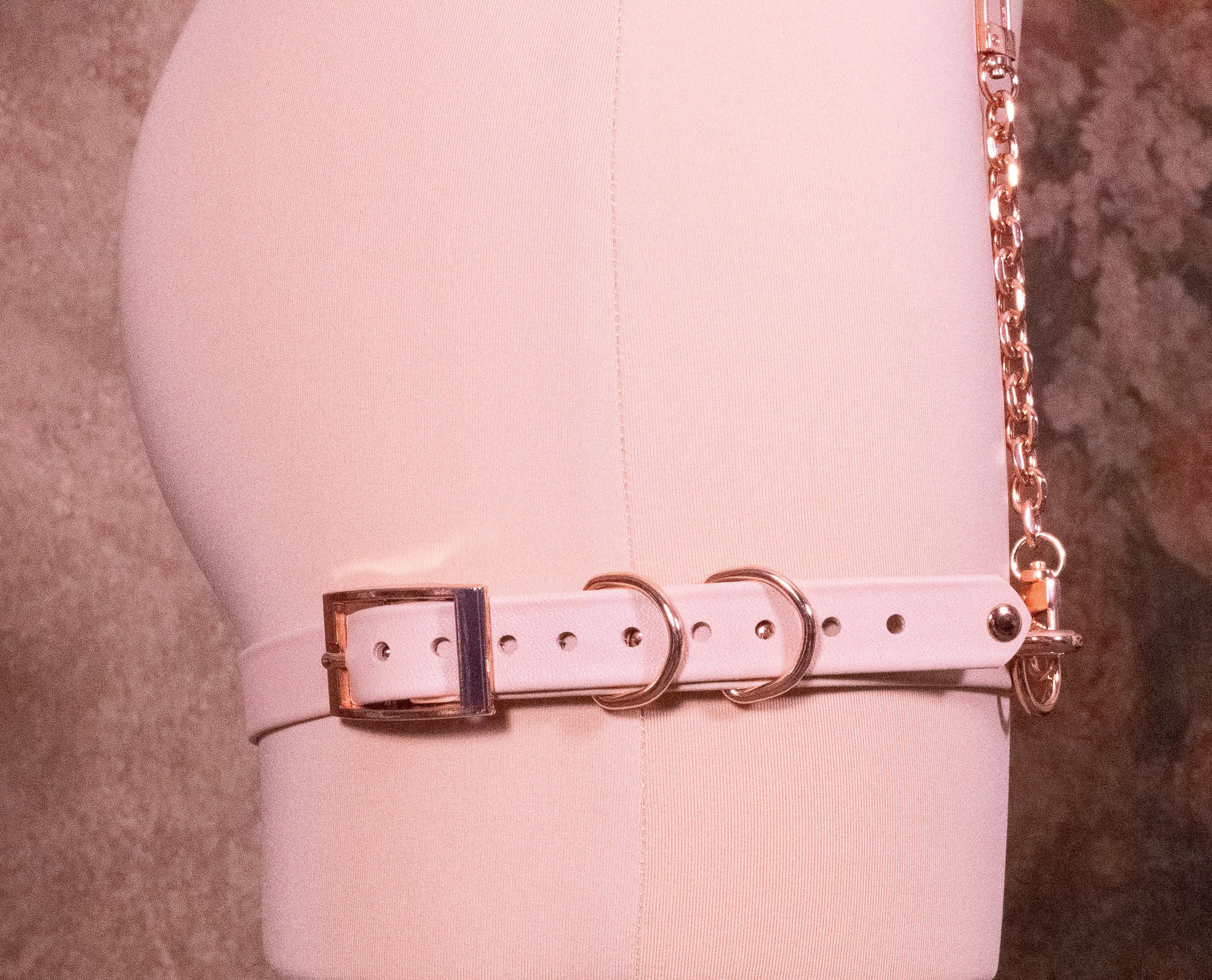 BELT & THIGH CUFFS - Rose Gold Leather _ LIMITED _