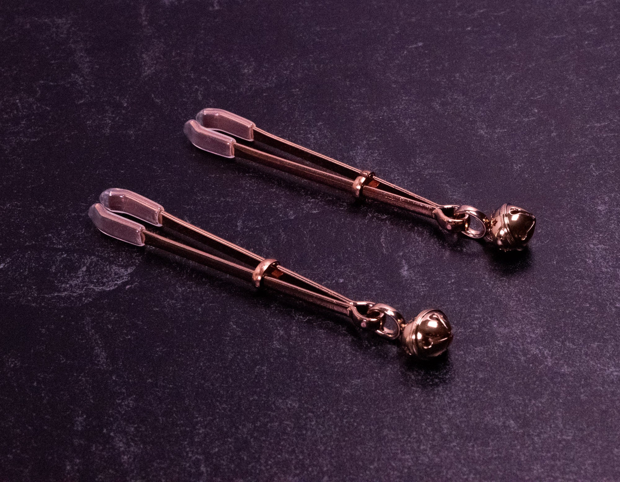 Bells Tweezer Nipple Clamps in Rose Gold