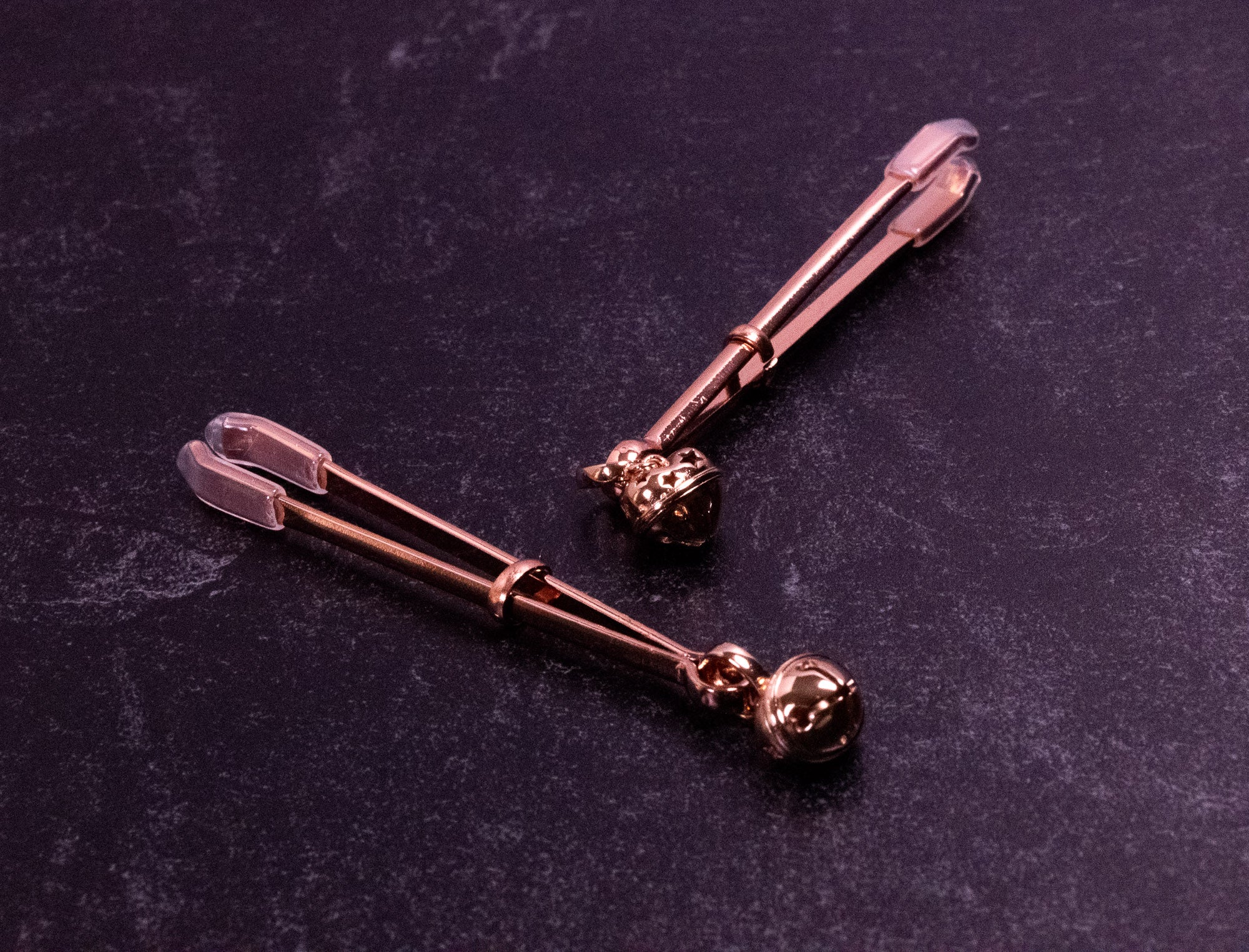 Bells Tweezer Nipple Clamps in Rose Gold