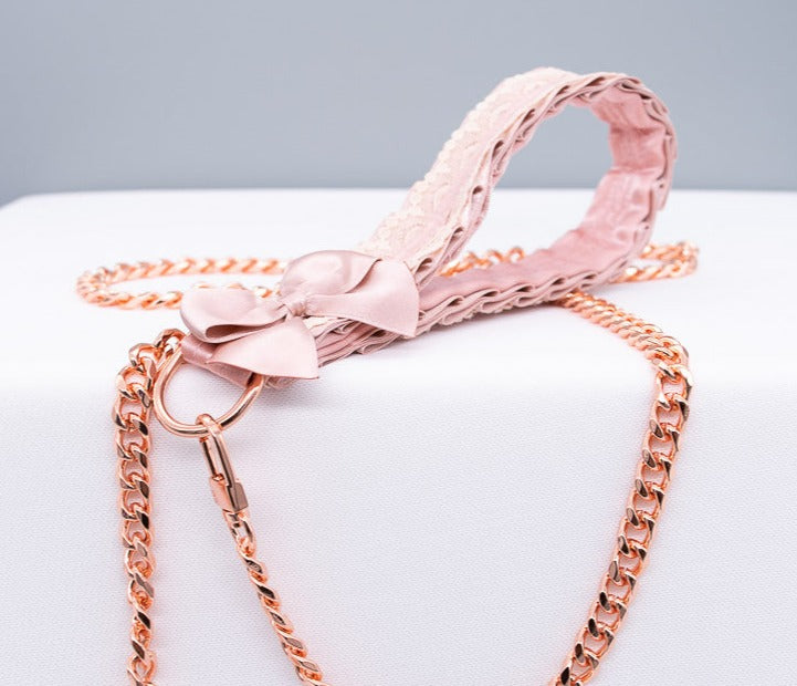 Dusty Rose and Cream Rose Gold Leash