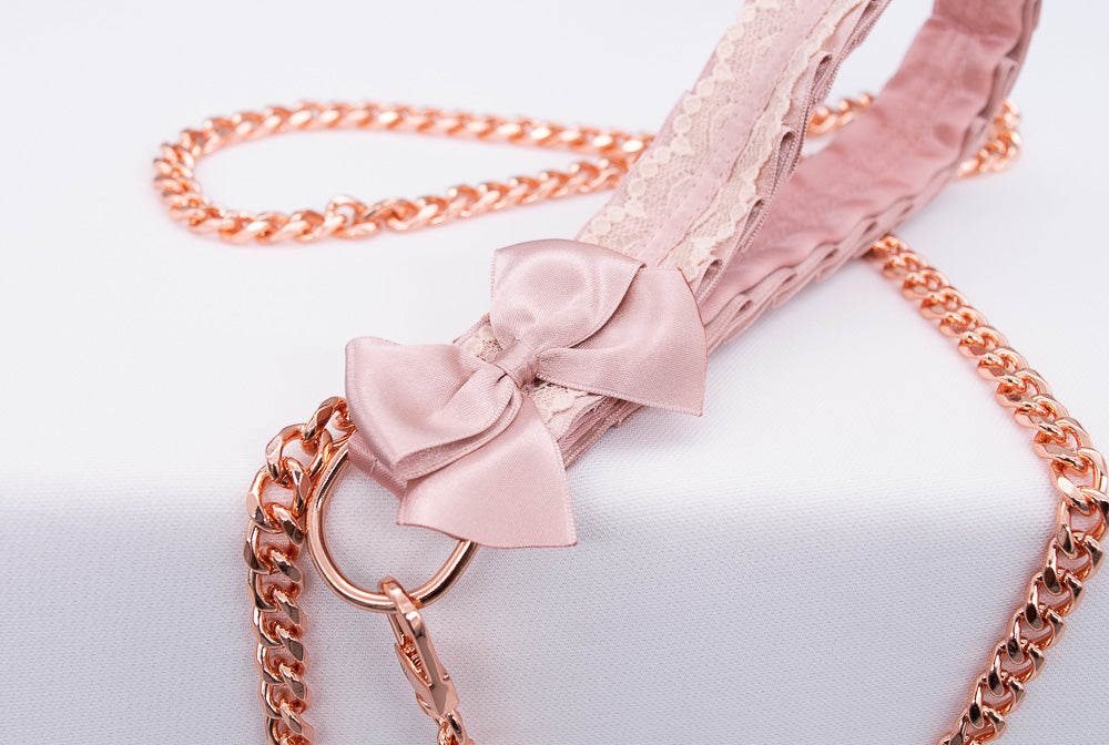 Dusty Rose and Cream Rose Gold Leash