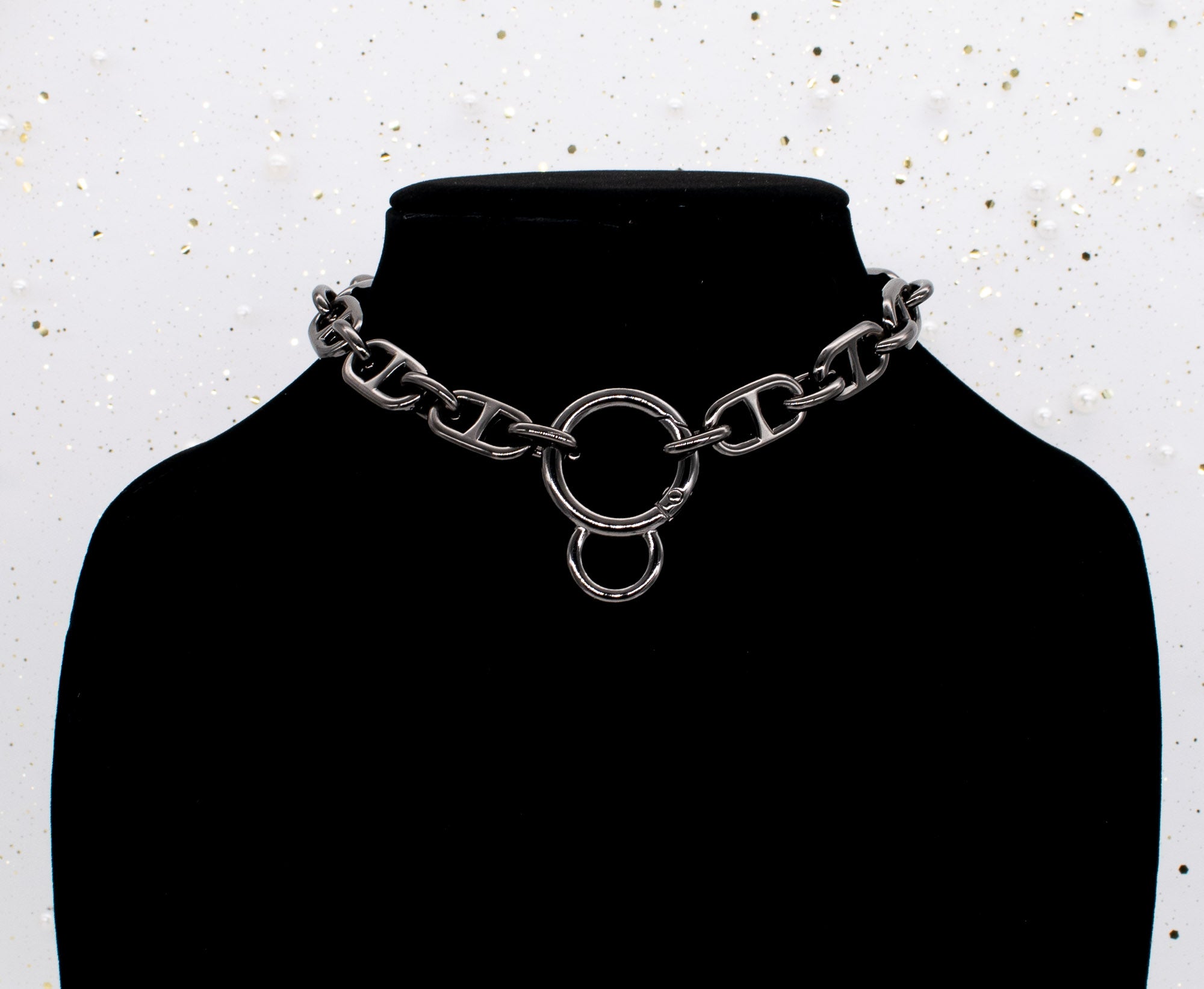 Chunky Chain Collar in Gunmetal