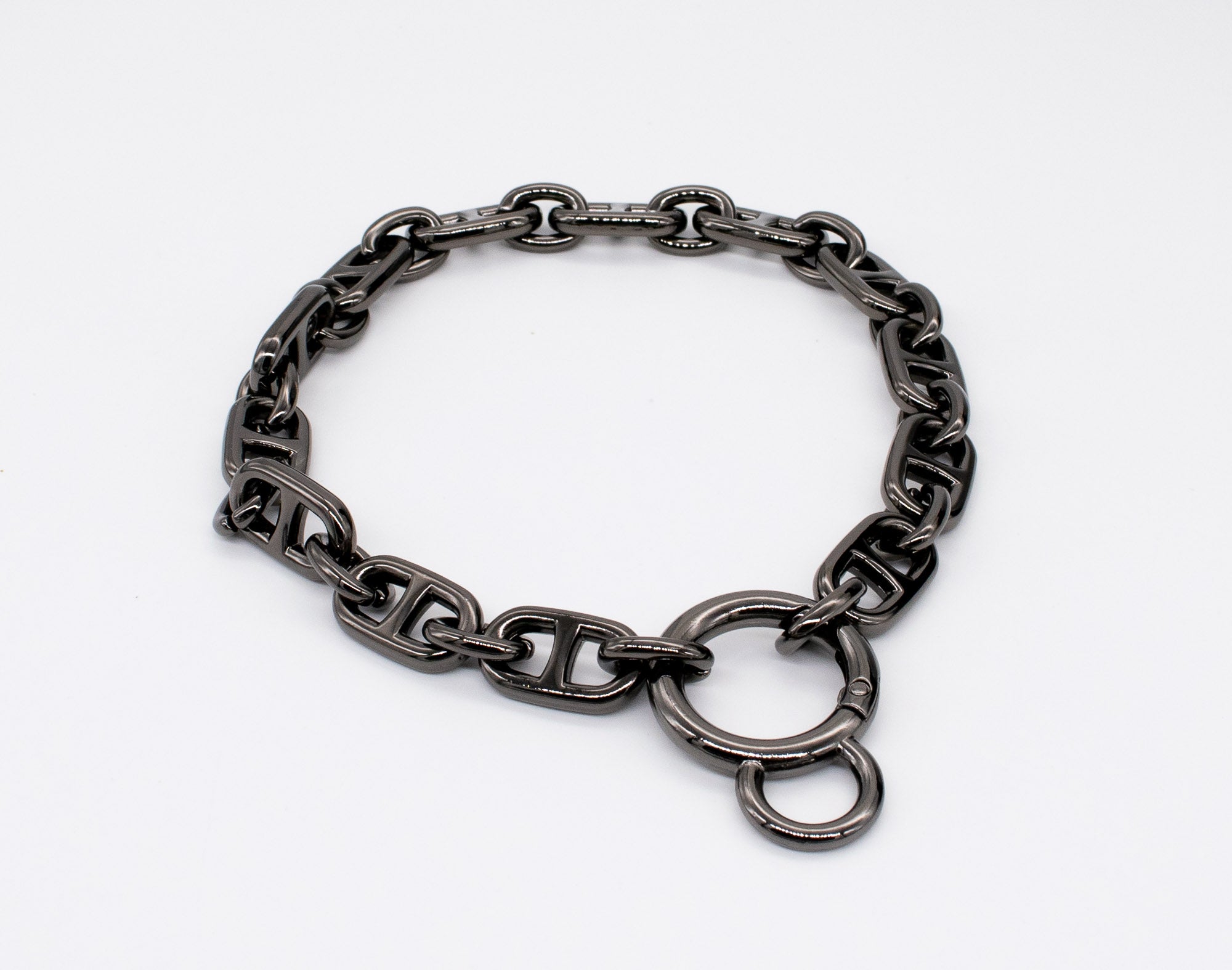 Chunky Chain Collar in Gunmetal and Silver