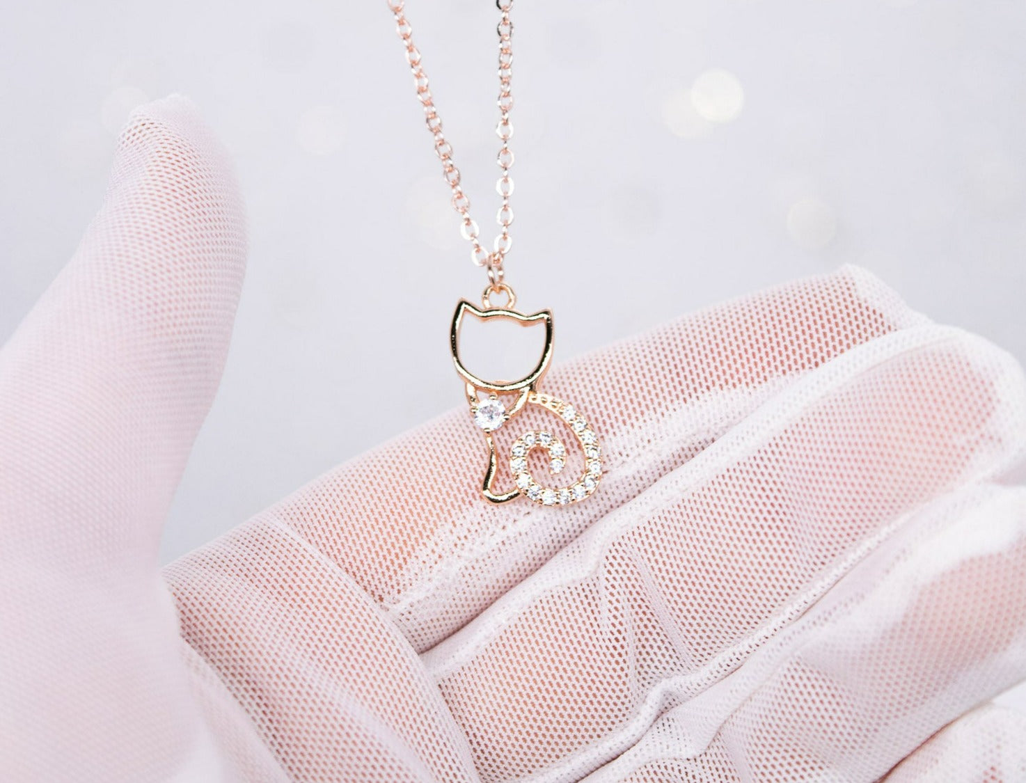 Luxe Kitten ~ Discreet Rose Gold Ownership Necklace