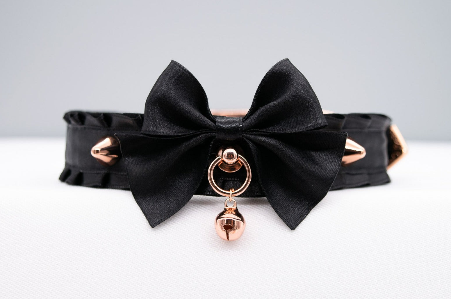 Black and Rose Gold Spiked Collar