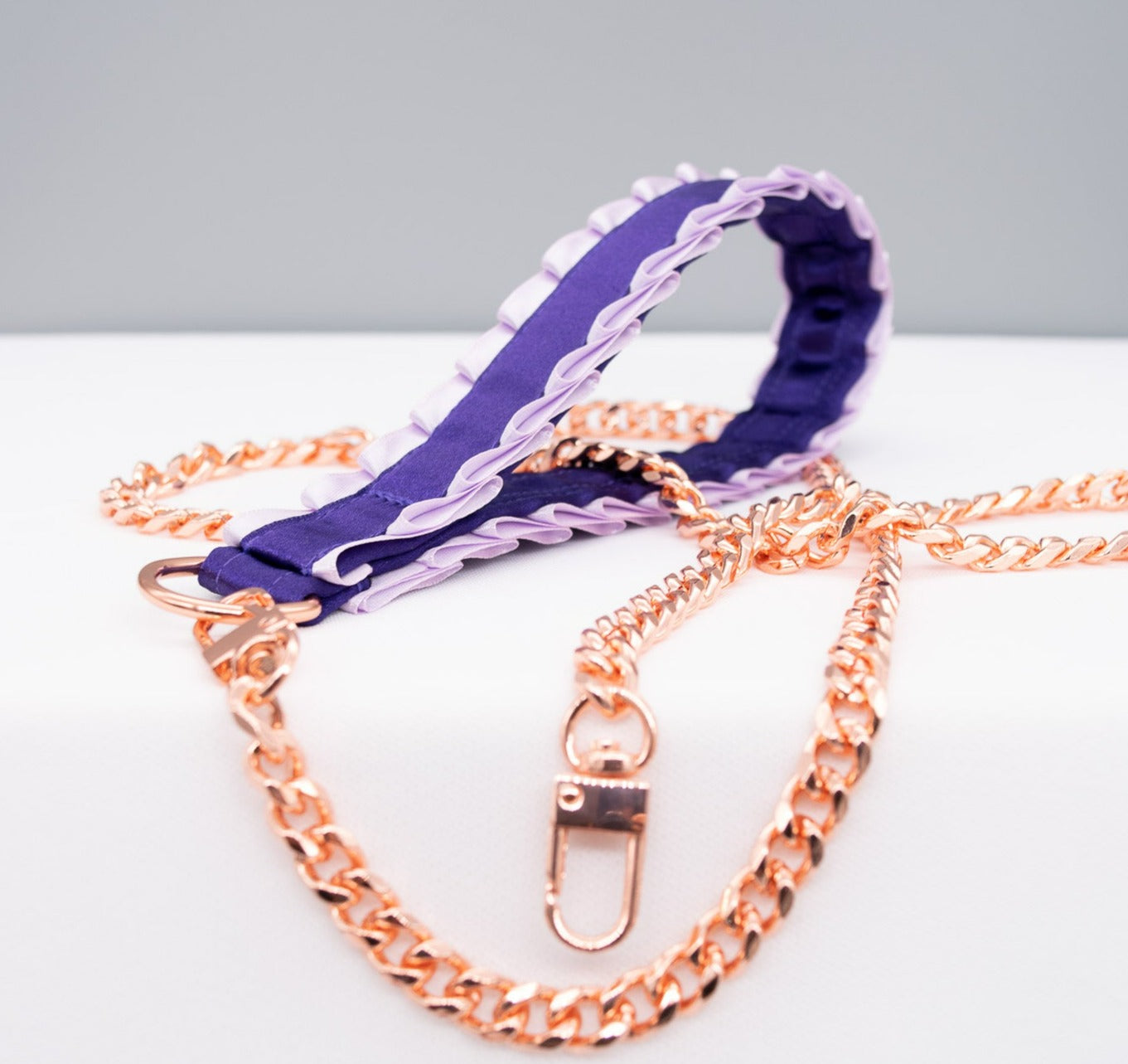 Lilac and Regal Purple Rose Gold Leash
