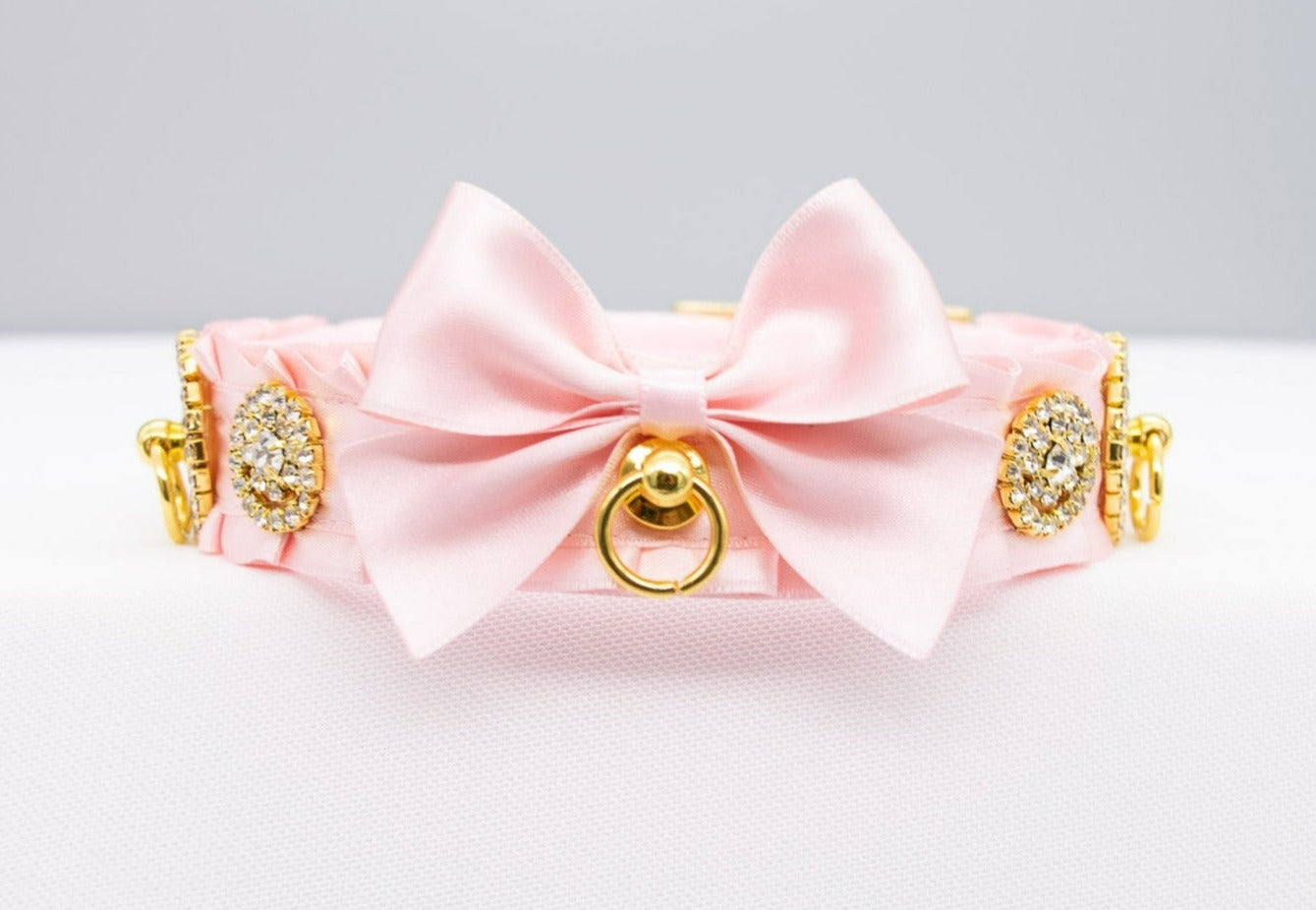 Baby Pink and Gold Luxe Sparkle Collar