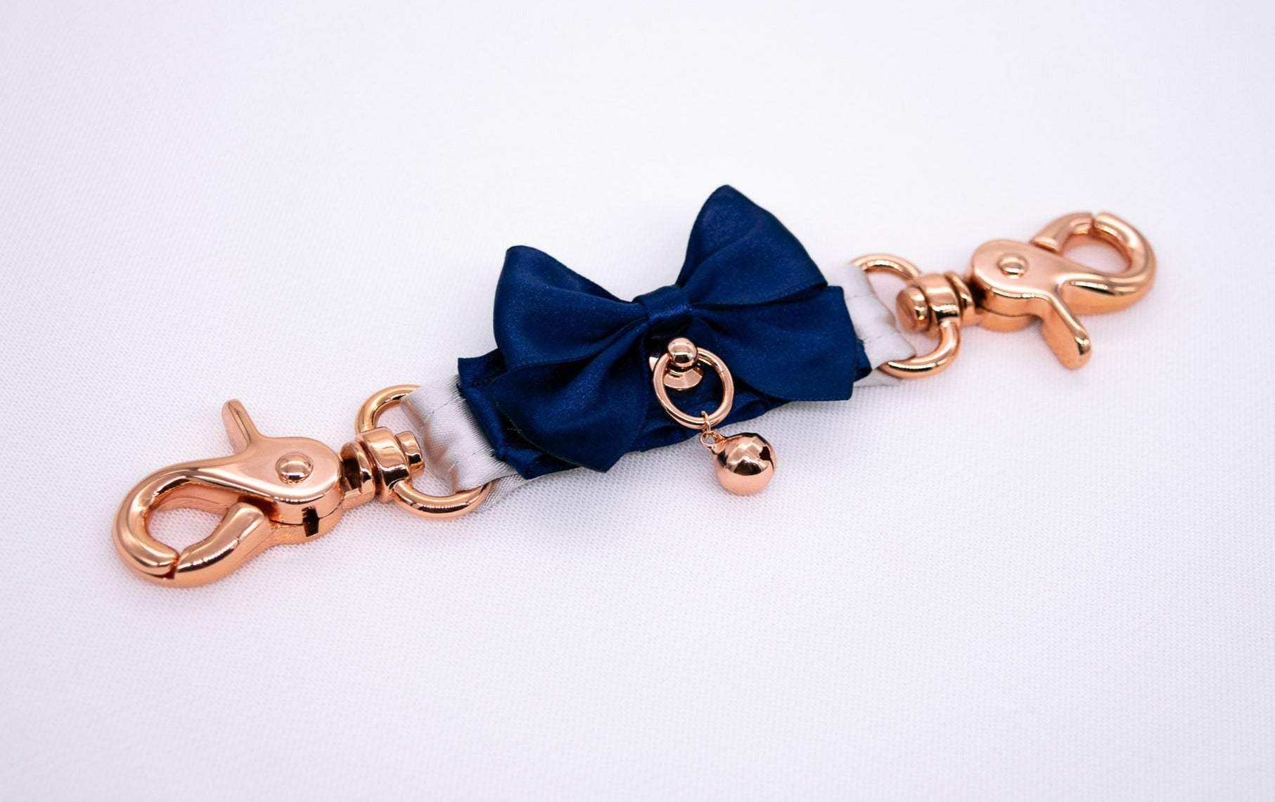 Navy and Rose Gold Cuff Connector with Bow