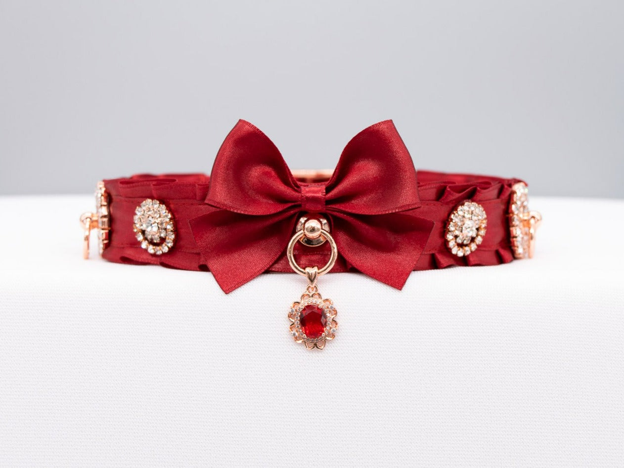 Red and Rose Gold Luxe Sparkle Collar