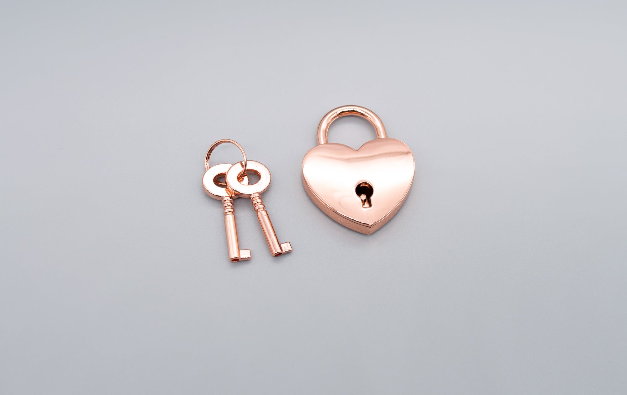 Rose Gold Nickel Free Heart Lock