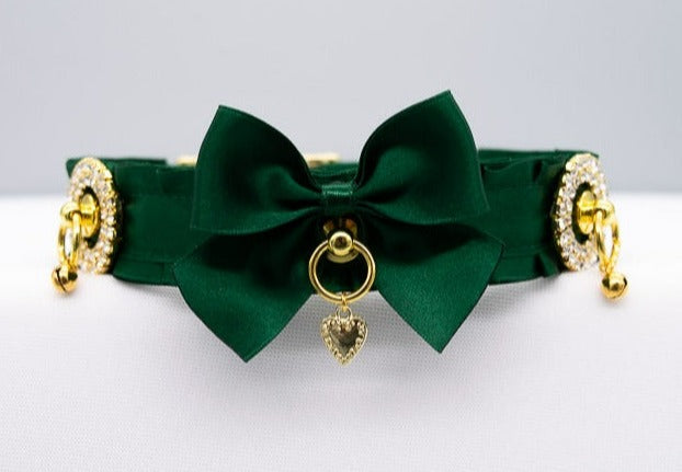 Hunter Green and Gold Luxe Collar