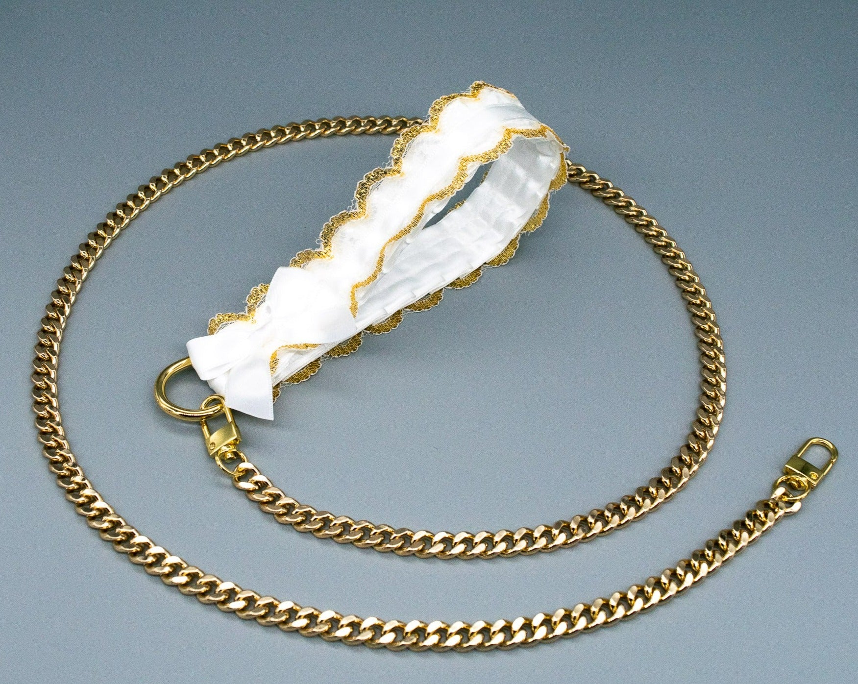 White Lace  - Gold Leash