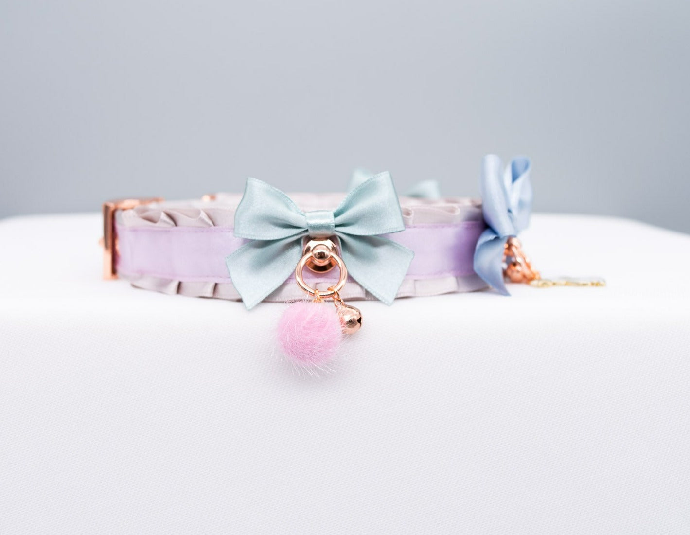 Pastel Bunny Luxury Pet Play Collar and Leash Set