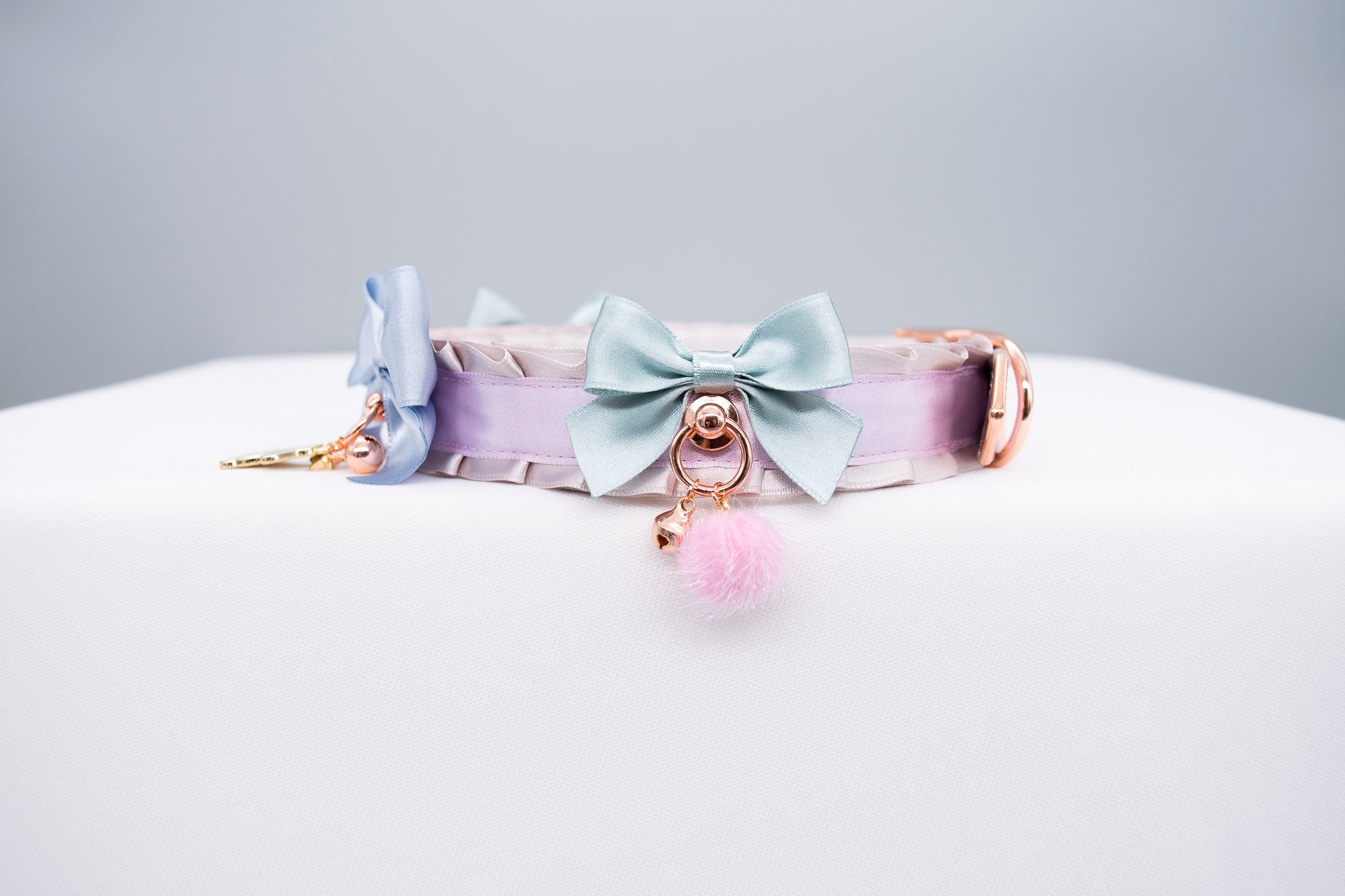 Pastel Bunny Luxury Pet Play Collar and Leash Set