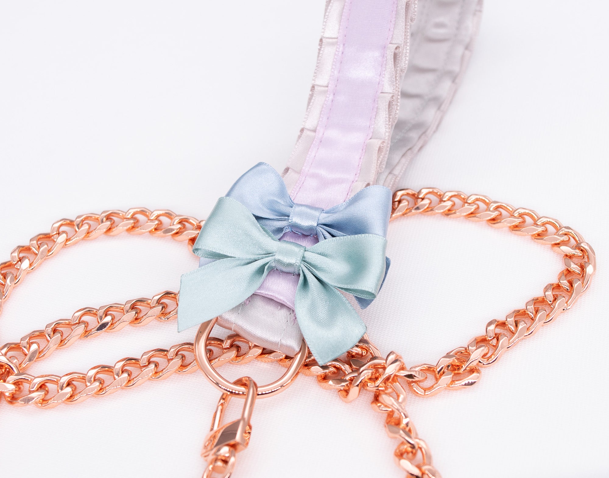 Pastel Bunny Pet Play Rose Gold BDSM Leash