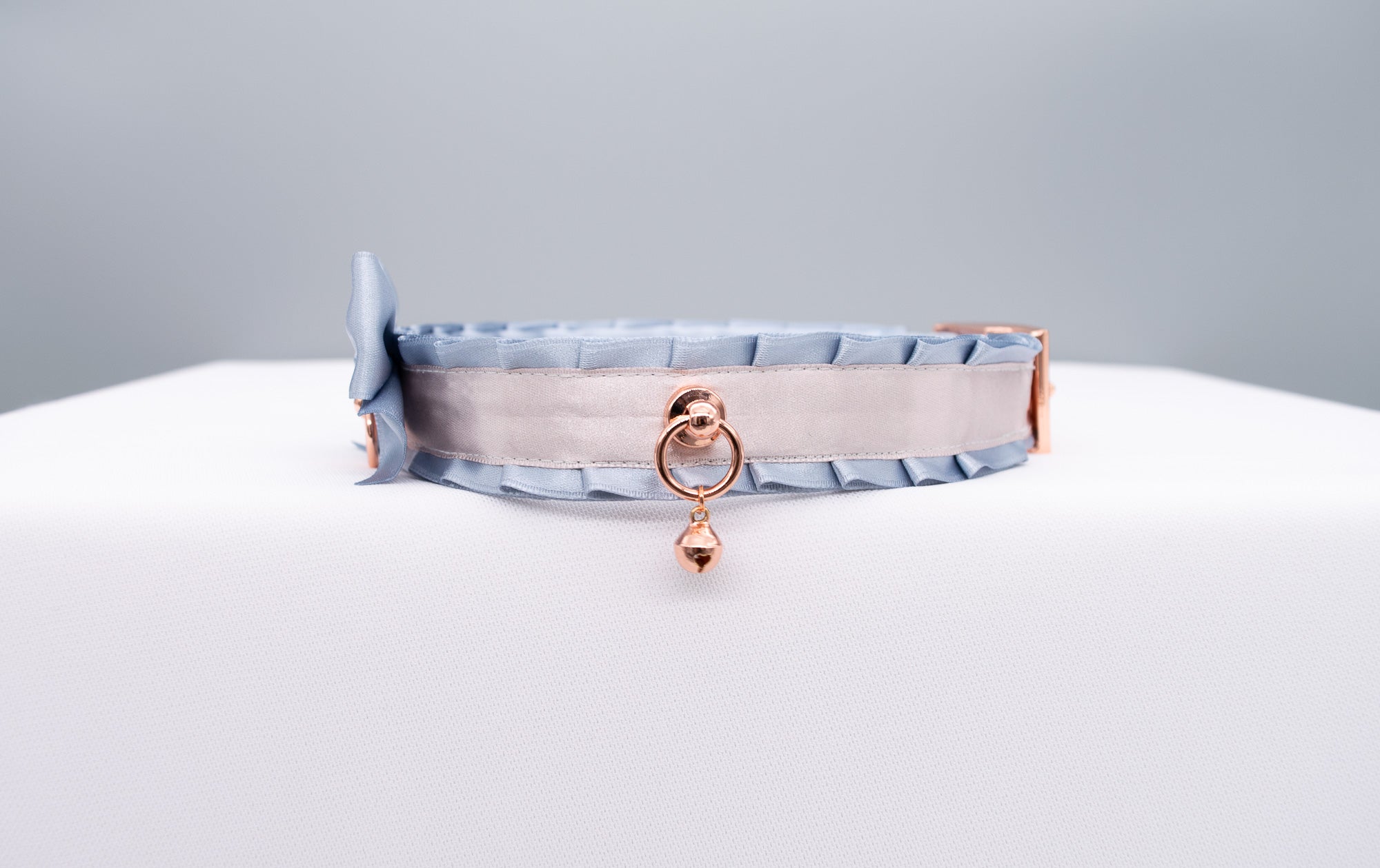 French Blue, Dusty Lilac and Rose Gold Pet Play Collar