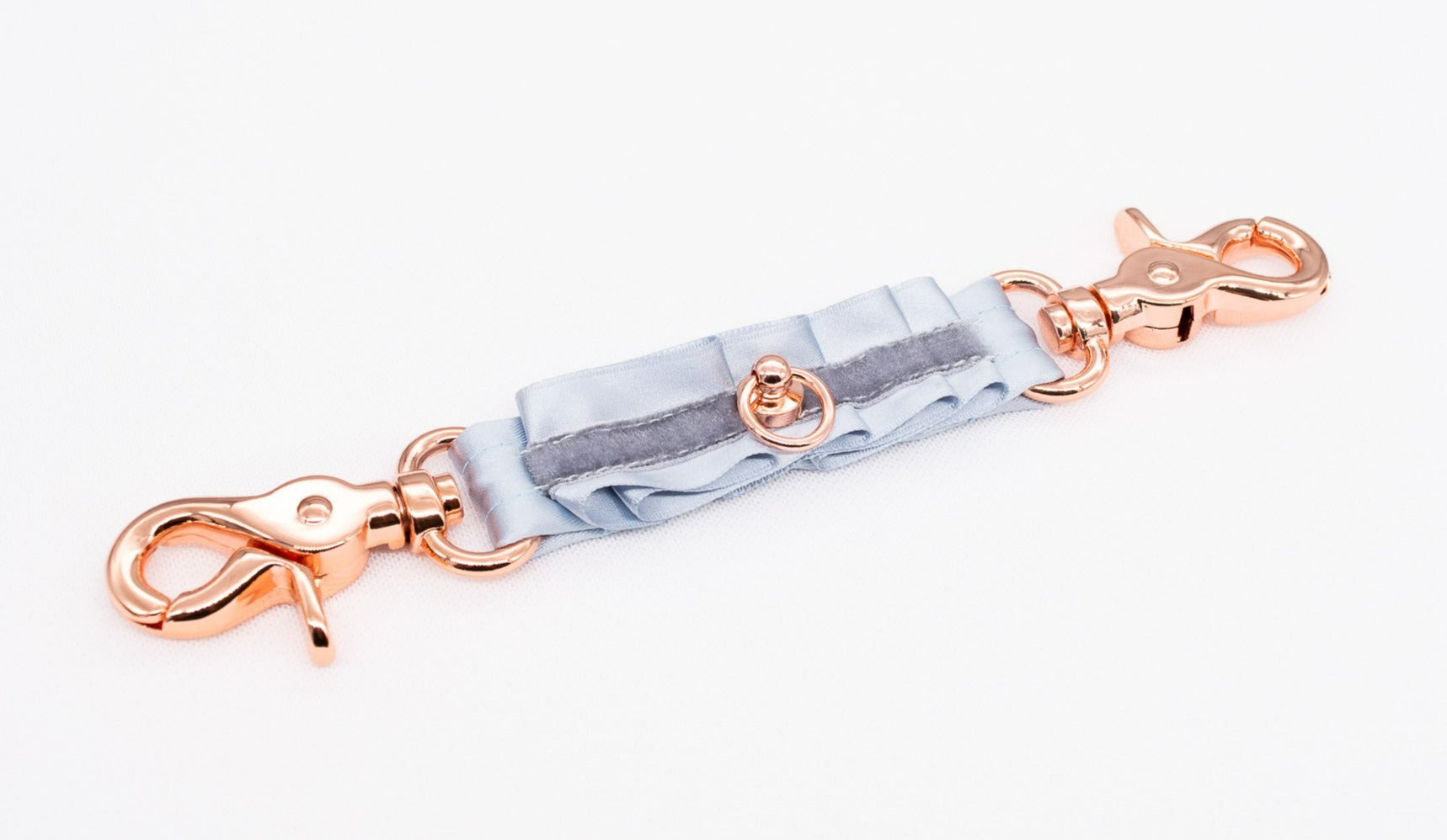 French Blue, Grey Velvet and Rose Gold Cuff Connector