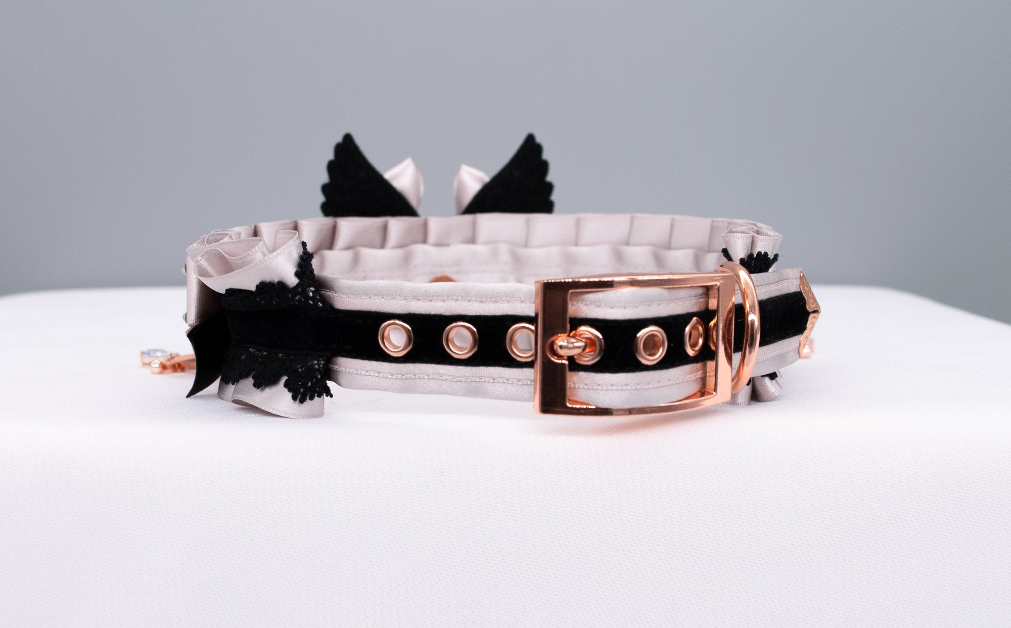 Limited Edition - Witchy Black and Dusty Lilac BDSM Collar