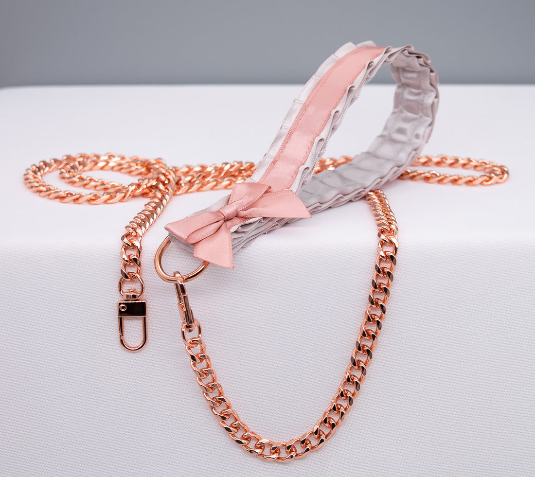 Dusty Lilac and Mauve Rose Gold Leash
