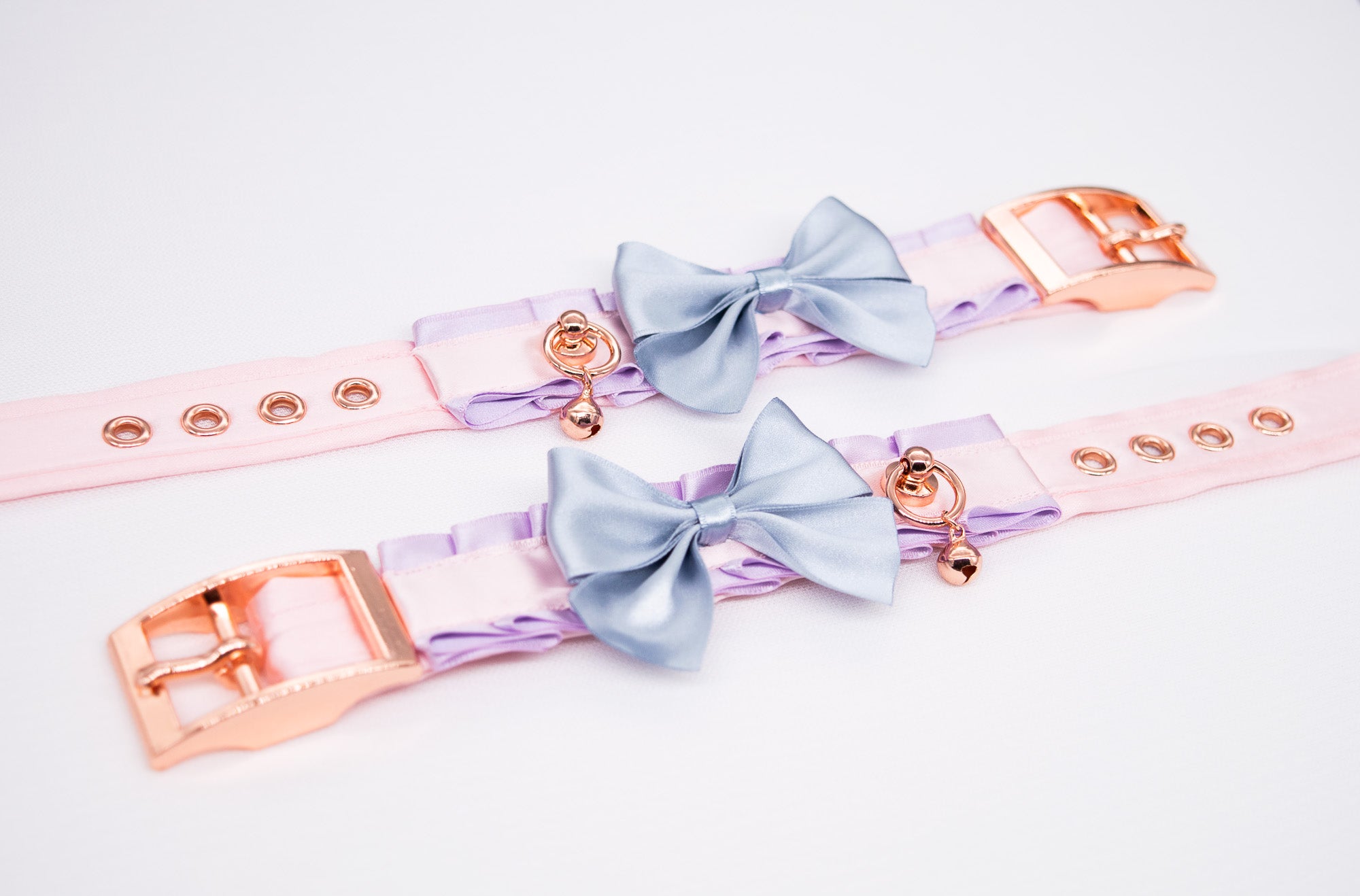 Luxury Lilac, Pink and French Blue Rose Gold Cuffs
